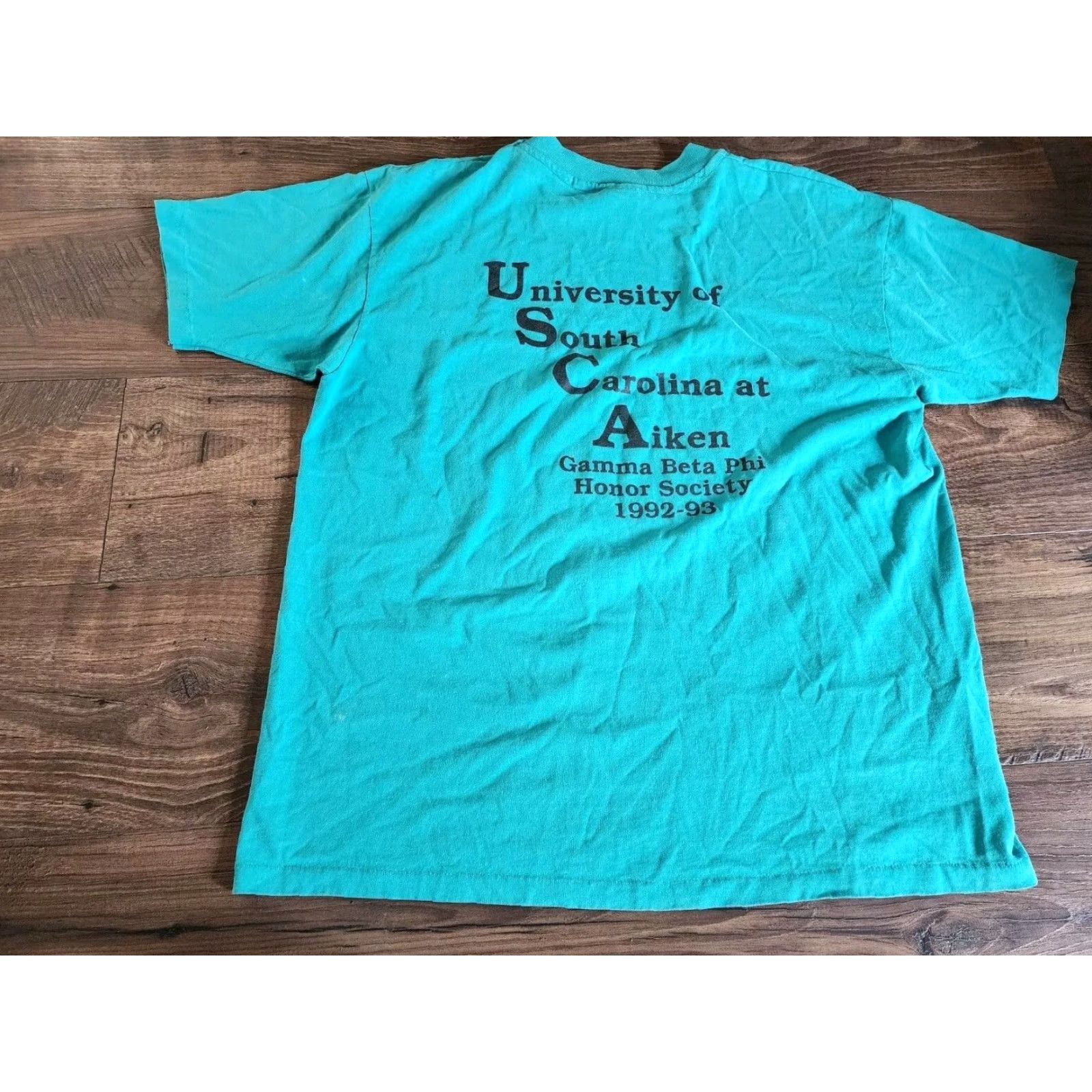 Hanes VINTAGE Hanes Mens XL University South Carolina Aiken Graphic T Shirt Green 90s Size US XL / EU 56 / 4 - 2 Thumbnail