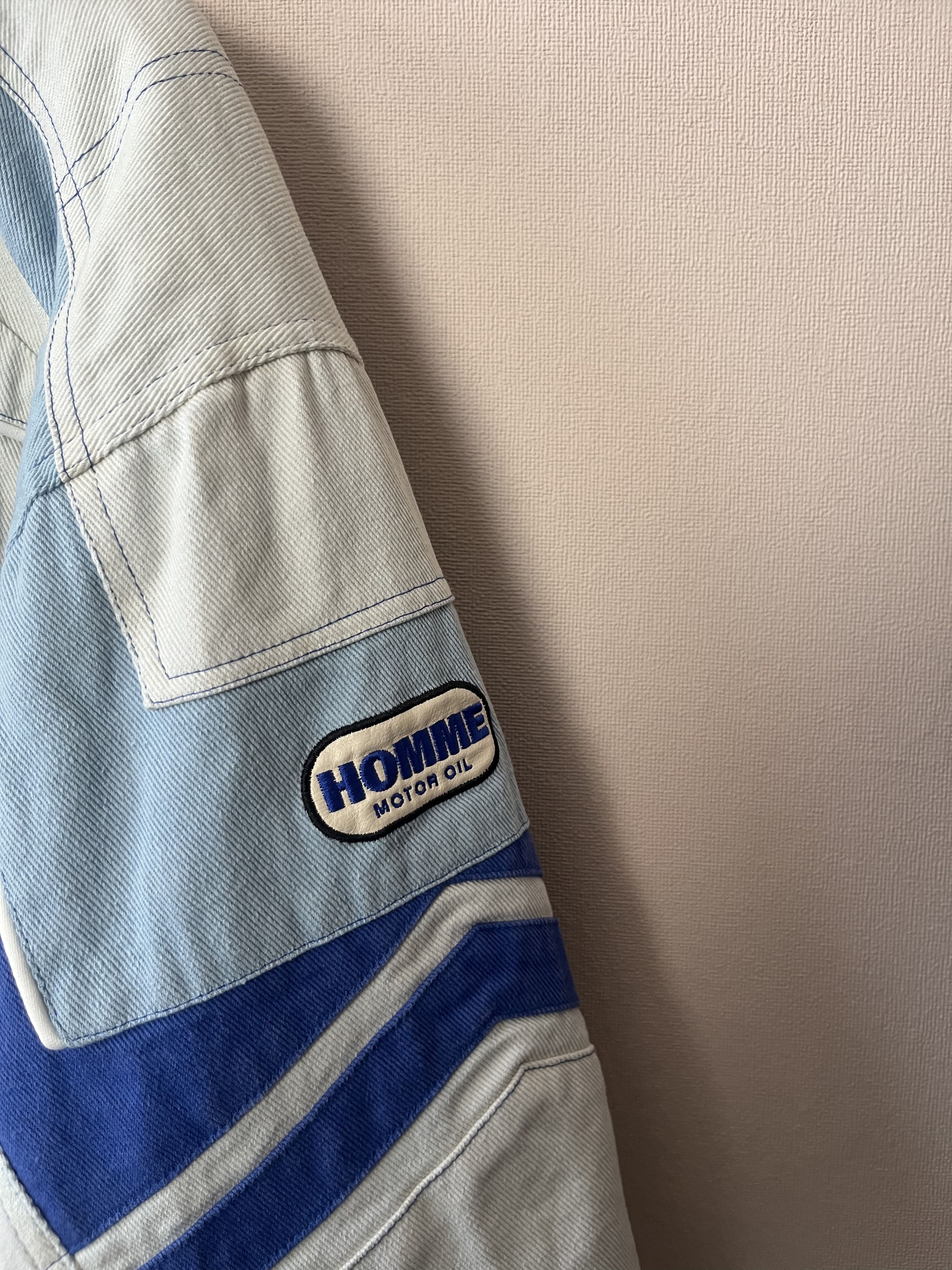 Boohoo Boohooman Racing Bomber Jacket White Blue Size S Size US S / EU 44-46 / 1 - 19 Thumbnail