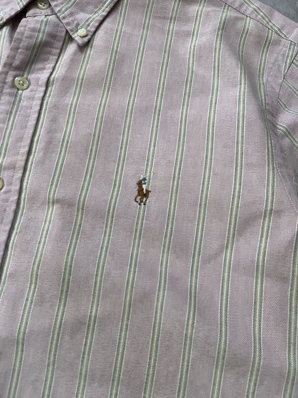 Polo Ralph Lauren Vintage Polo Ralph Lauren Shirt Buttons Long Sleeve Striped Size US XL / EU 56 / 4 - 3 Thumbnail