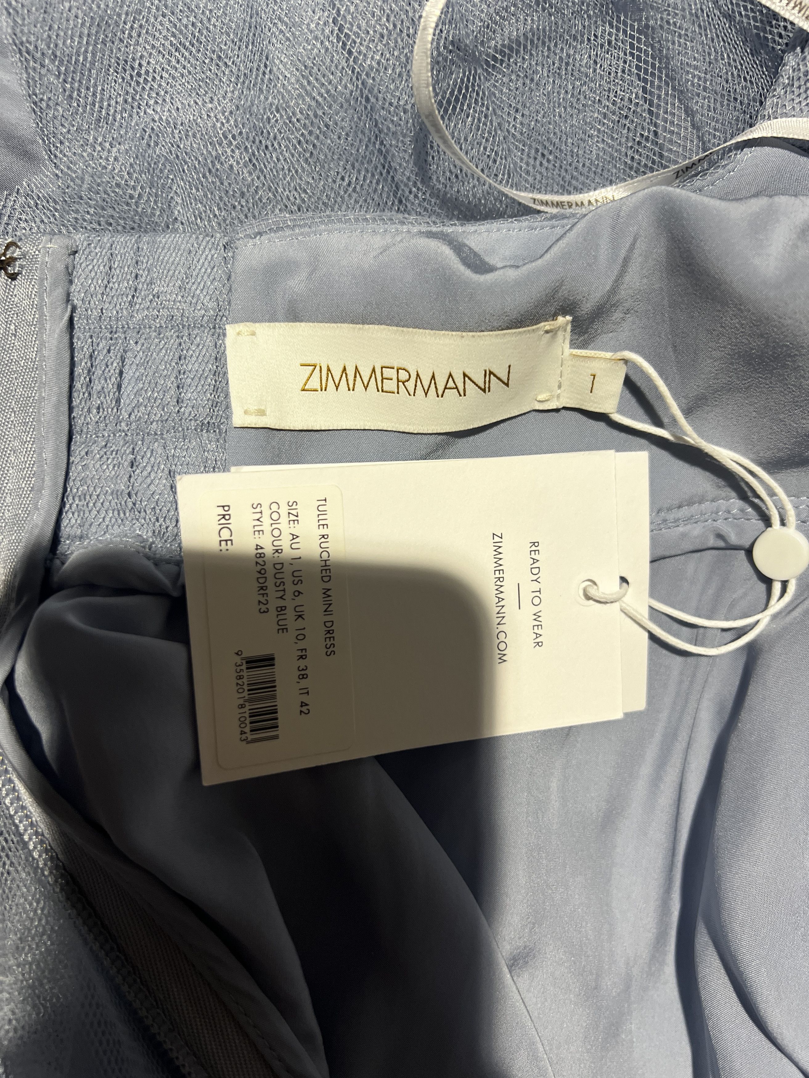 Zimmermann Tulle Ruched Mini Dress Size M / US 6-8 / IT 42-44 - 8 Thumbnail