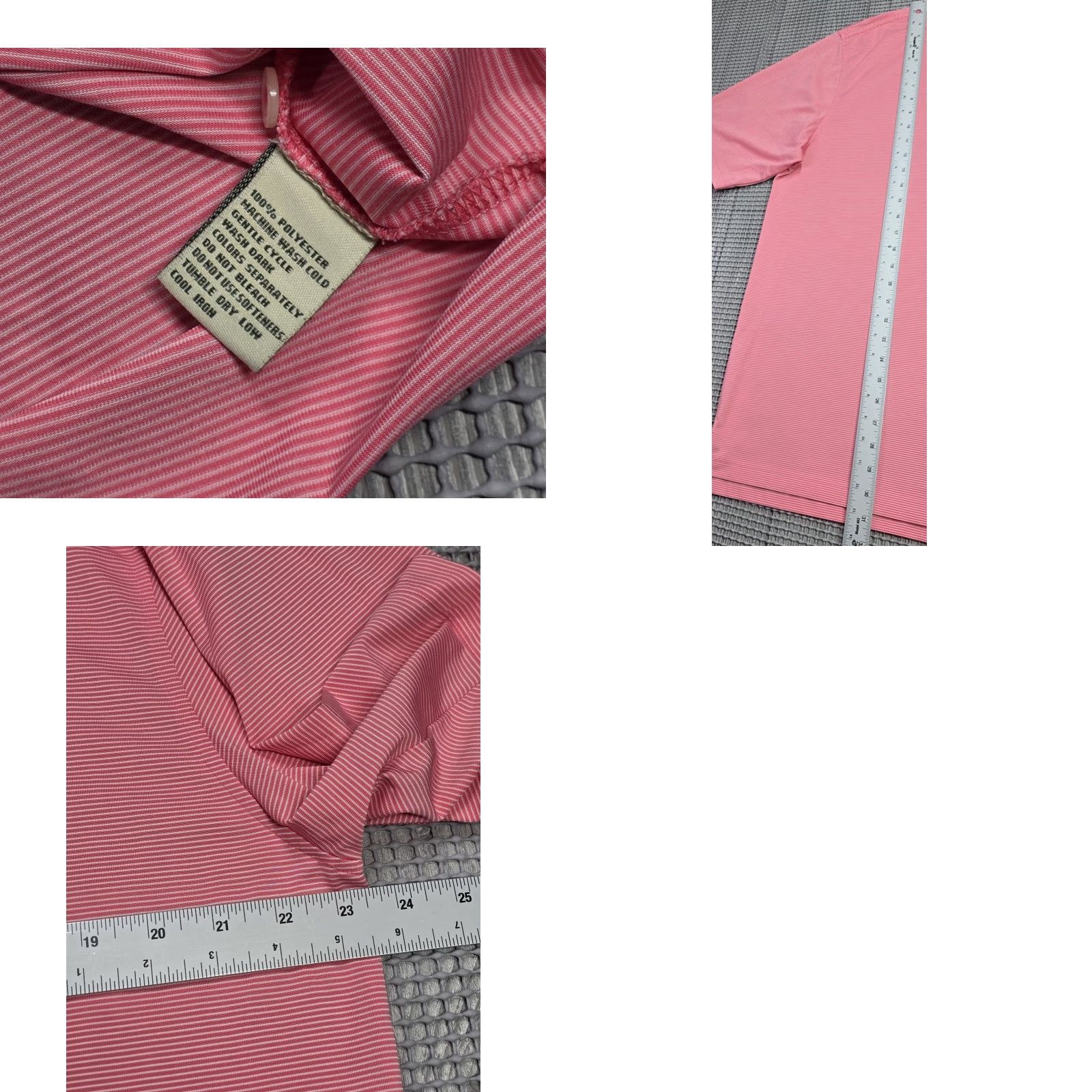 Vintage Donald Ross Polo Shirt L Pink White Stripe Pinehurst Country Club Golf Staff Mens Size US L / EU 52-54 / 3 - 8 Thumbnail