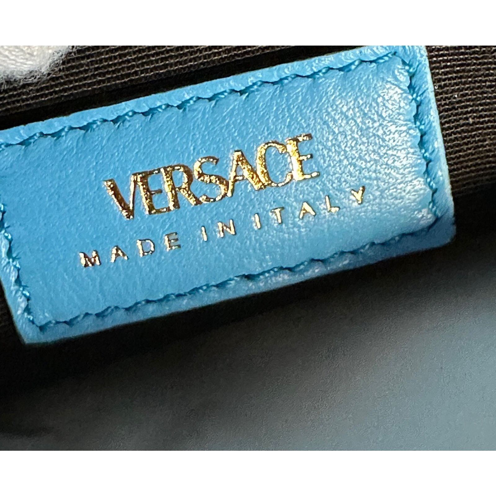 Versace Versace Evening Quilted Leather Blue Shoulder Bag DBSI159S Size ONE SIZE - 15 Thumbnail