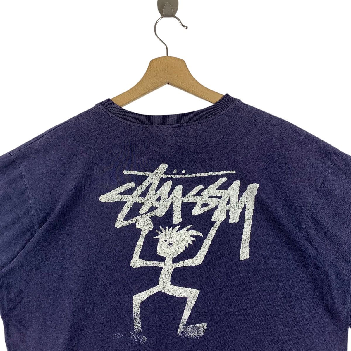 Stussy × Vintage Vintage 90s STUSSY Stickman big printed streetwear tee Size US L / EU 52-54 / 3 - 10 Thumbnail