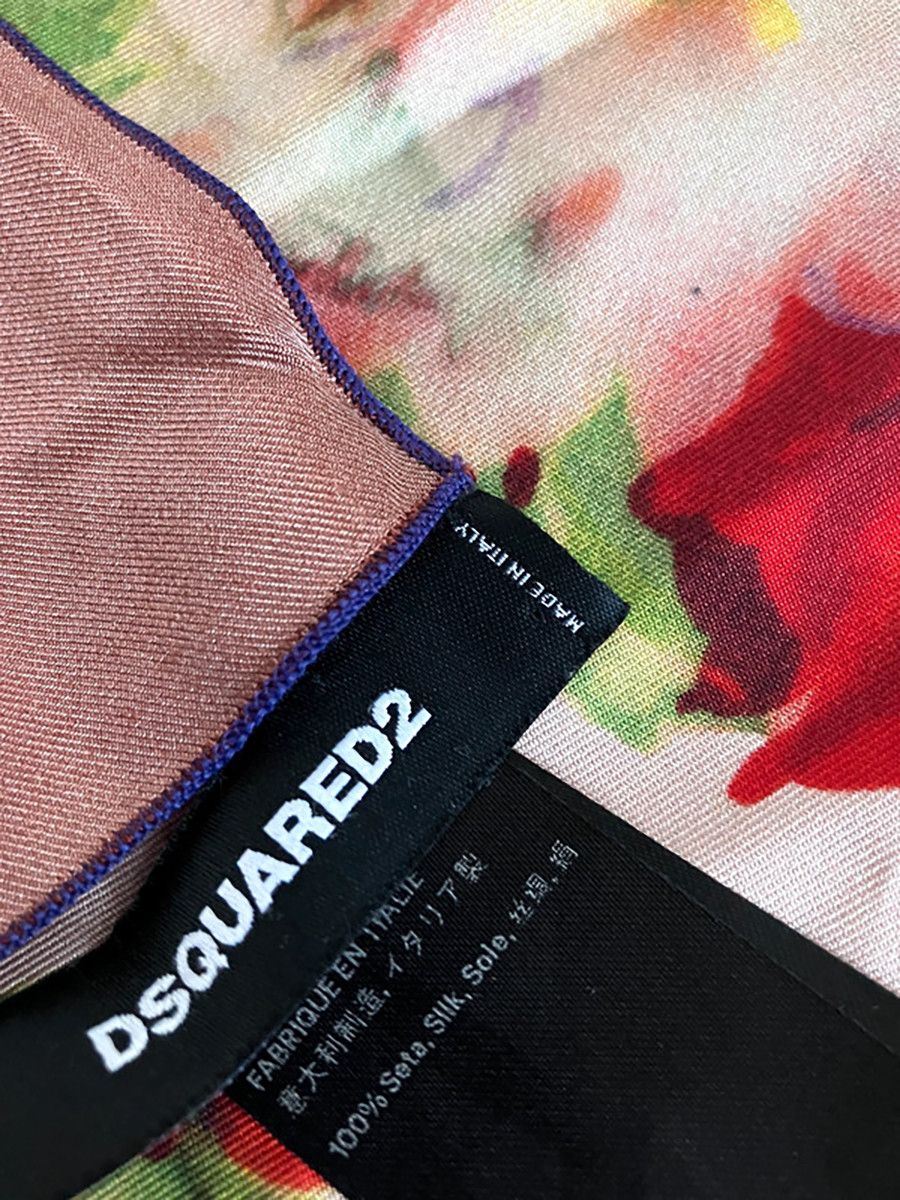 Dsquared2 Dsquared2 Floral Silk Foulard Bandana Size ONE SIZE - 3 Thumbnail
