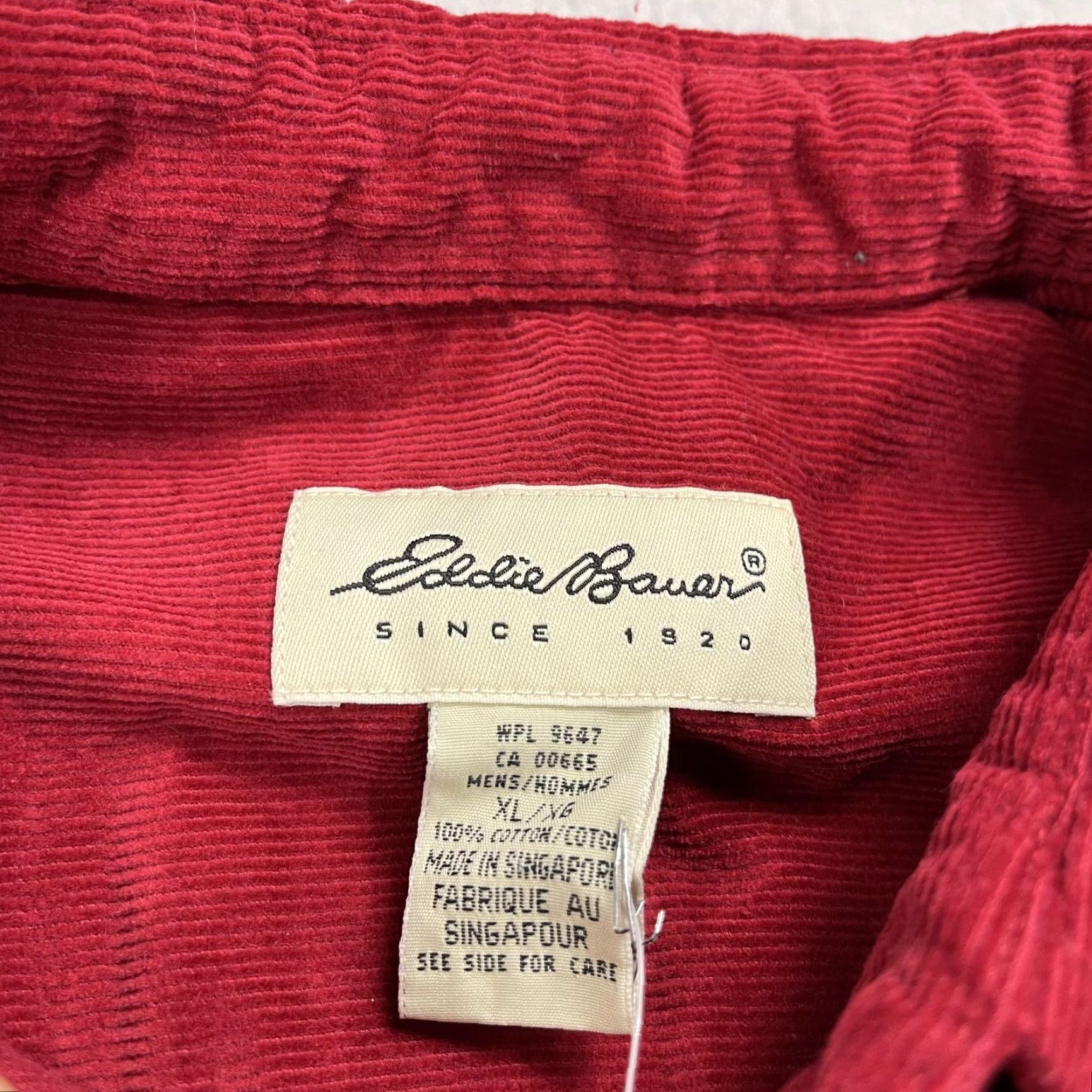 Eddie Bauer Vintage Eddie Bauer Mens XL Red Corduroy Button Long Sleeve Pocket 90s User: Vintage Eddie Bauer Red Corduroy Button-Up Mens XL Long Sleeve Pocket 90s Size US XL / EU 56 / 4 - 4 Thumbnail