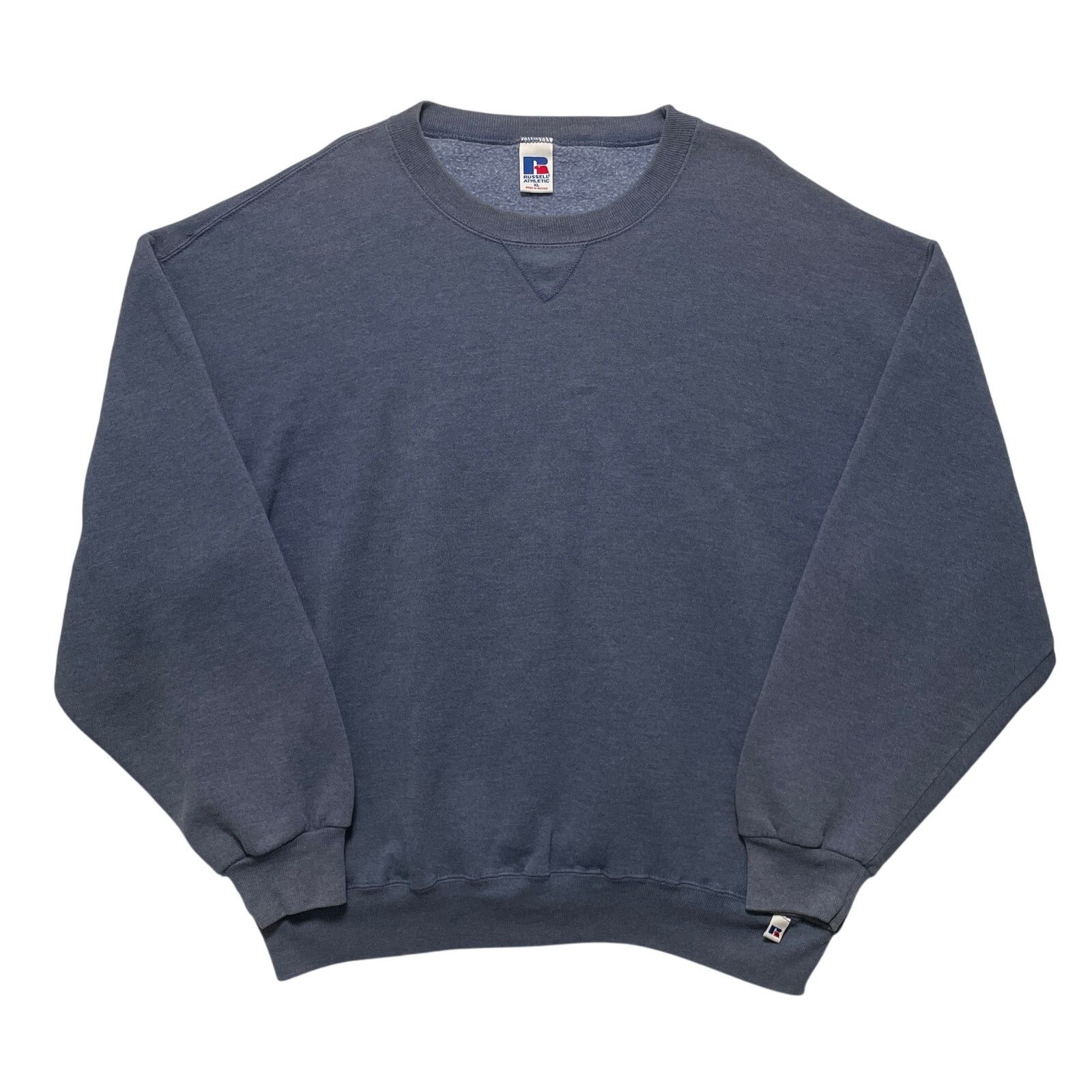 Russell Athletic VTG 90's Russel Light Blue Blank Pullover Sweater XL Size US XL / EU 56 / 4 - 1 Thumbnail