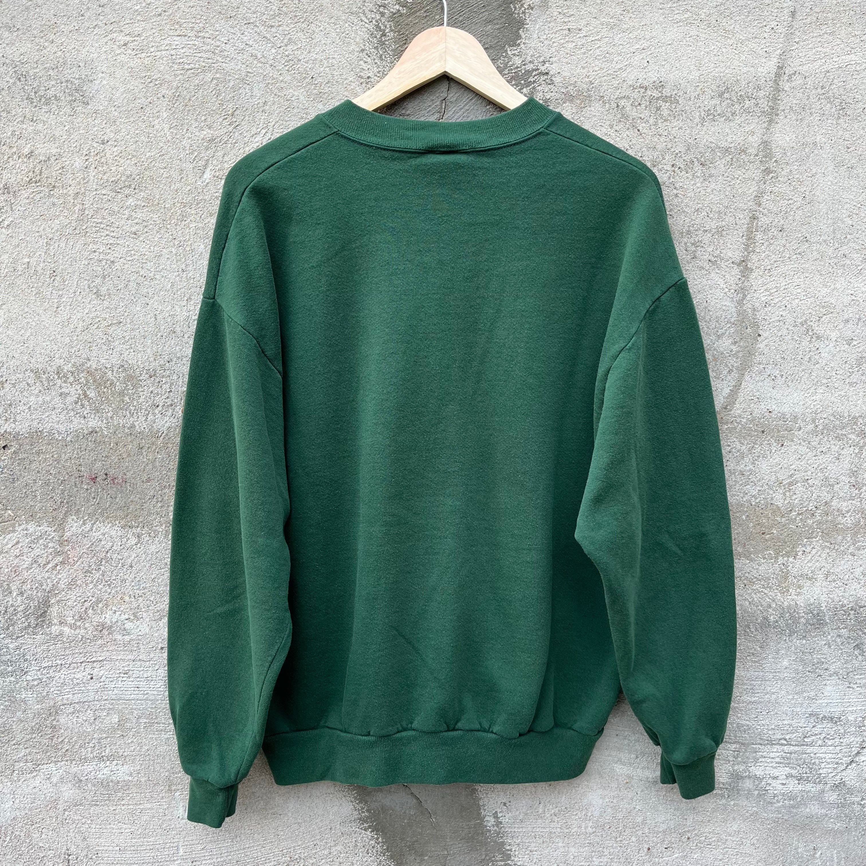 Vintage 90's Vintage Jerzees Olive Green Crewneck Size US L / EU 52-54 / 3 - 4 Thumbnail