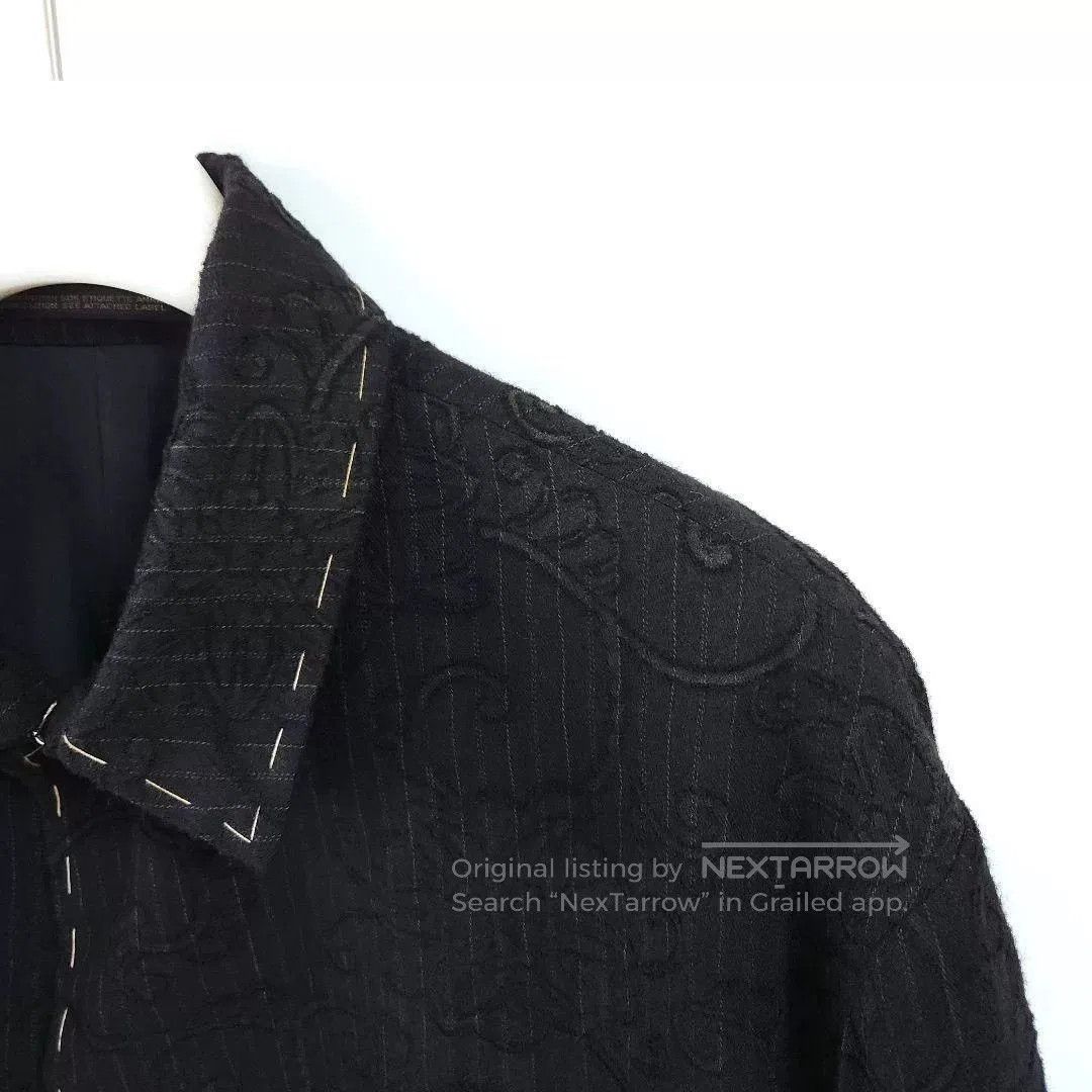 Yohji Yamamoto Yohji Yamamoto 1998 Floral Vine Topstitch Coat. Size US S / EU 44-46 / 1 - 3 Thumbnail