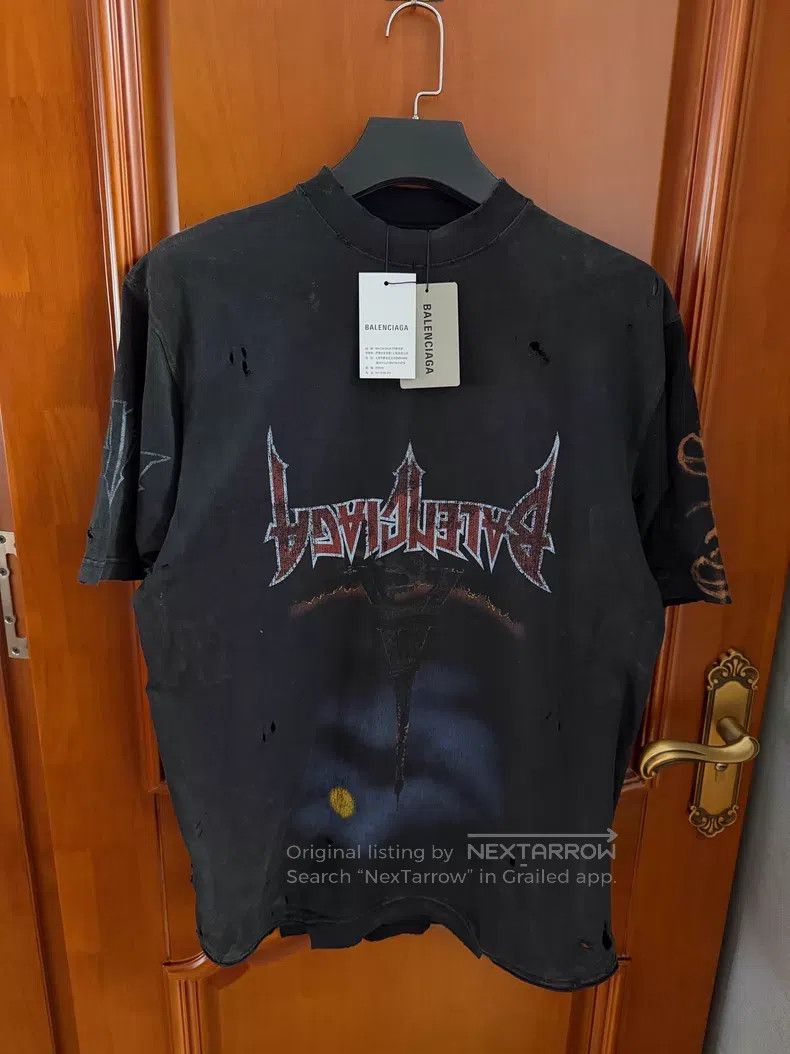 Balenciaga Balenciaga Inverted Iron Tower Short Sleeve T-Shirt Size US M / EU 48-50 / 2 - 1 Thumbnail