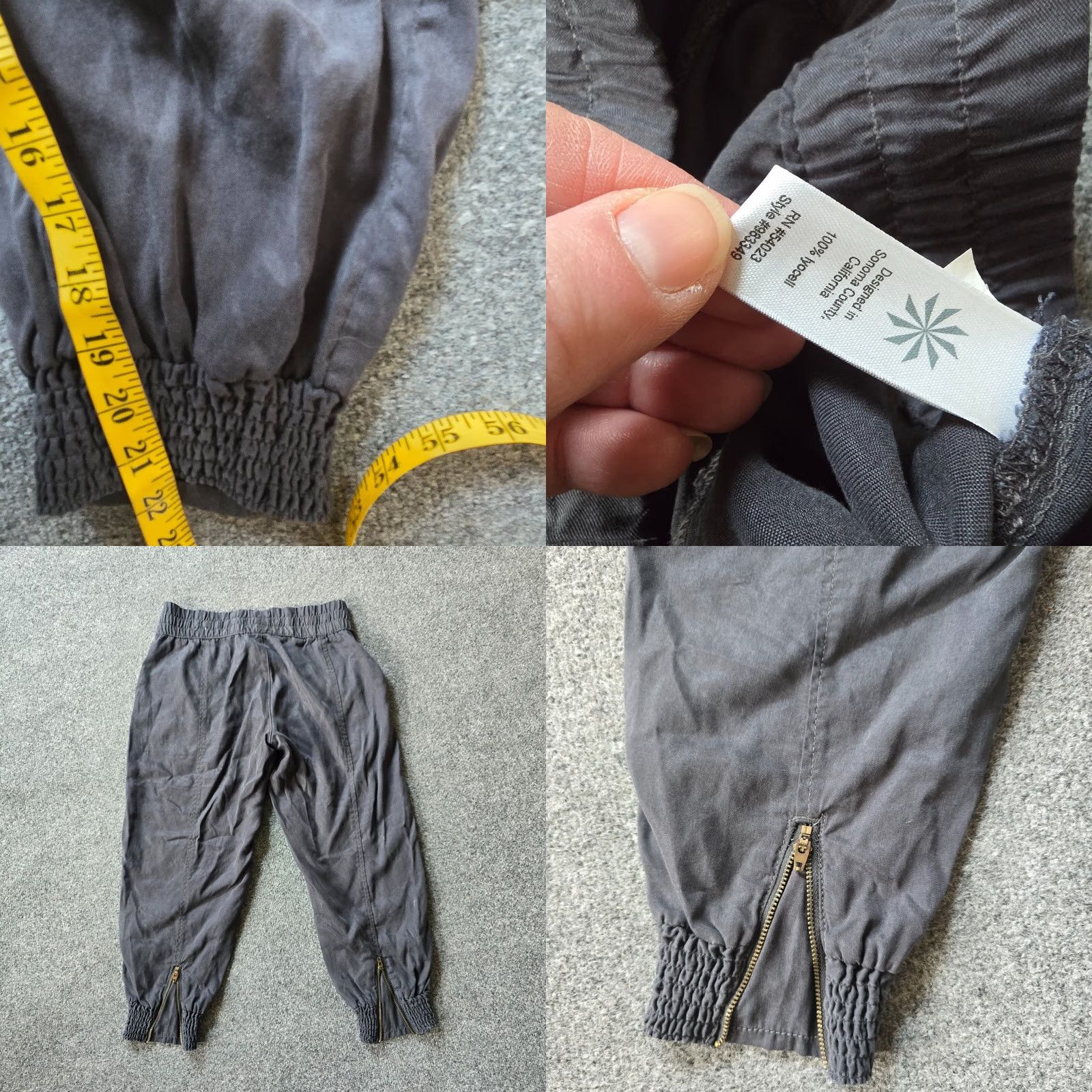 Athleta VINTAGE Athleta Pants Womens Size 4 Gray Joggers Tencel Pull On Cropped Capri Capsule Size 27" / US 4 / IT 40 - 8 Thumbnail