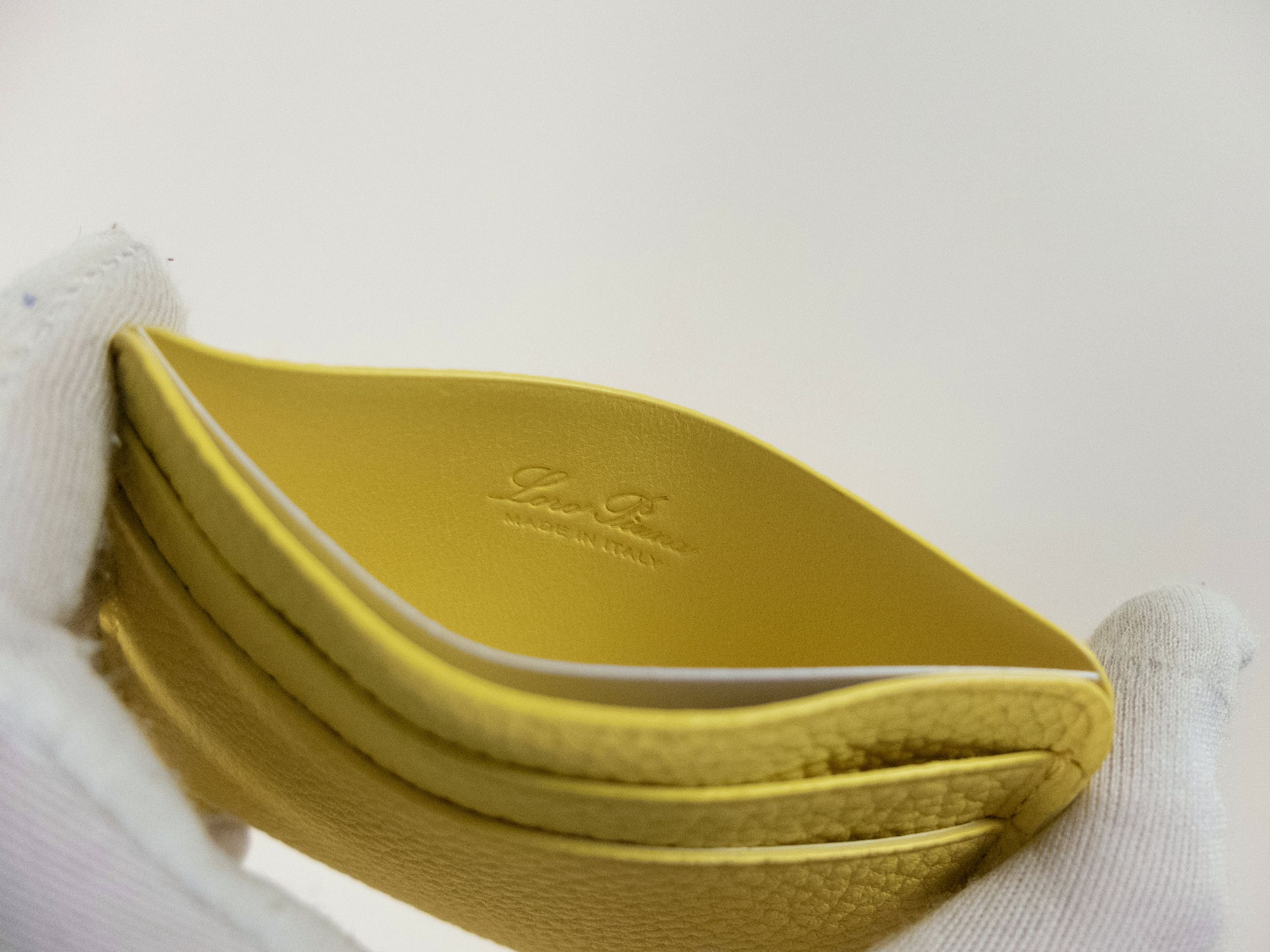 Loro Piana LORO PIANA Crest yellow leather card holder wallet Size ONE SIZE - 5 Thumbnail