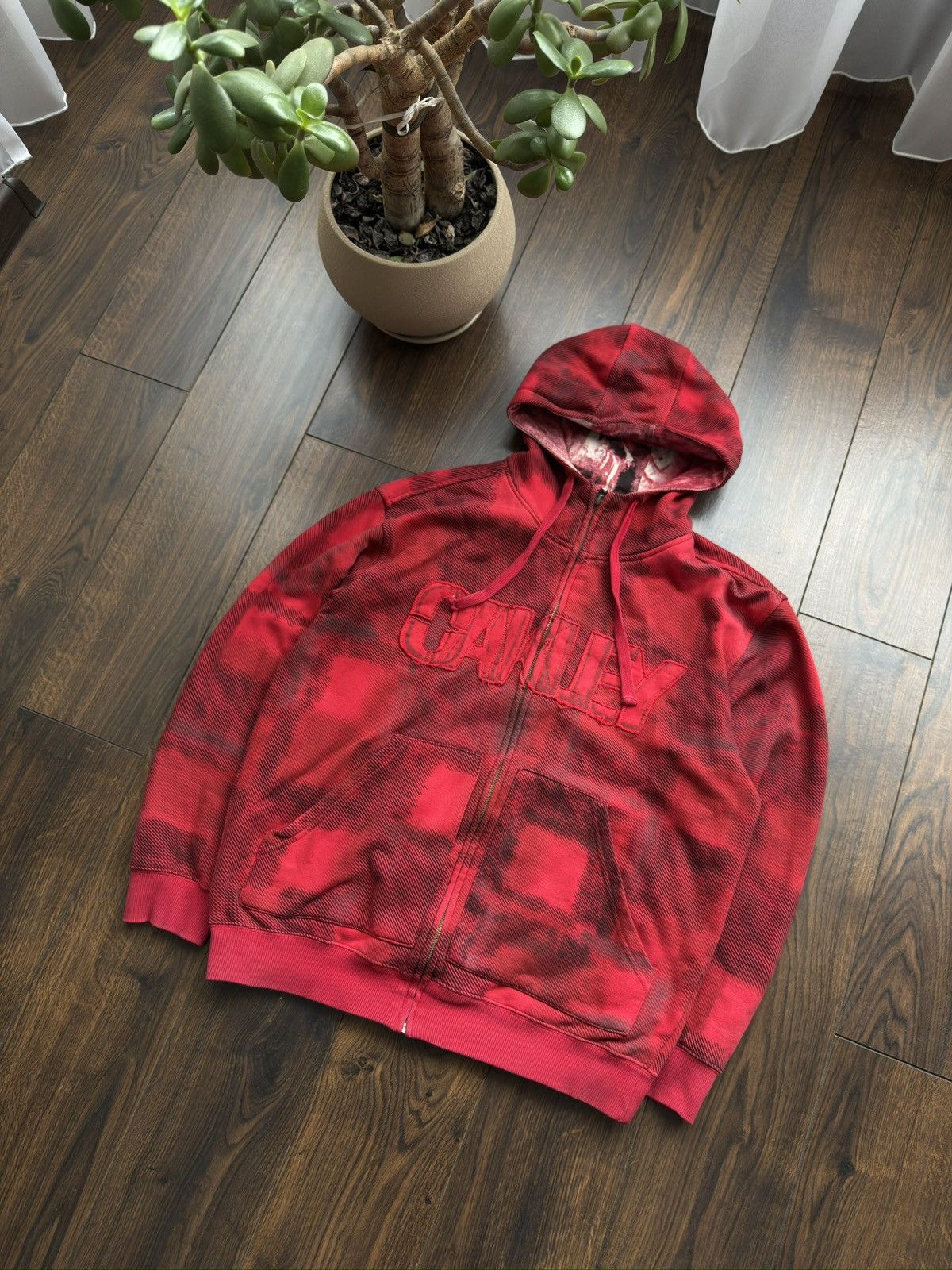 Vintage Oakley Software Full Zip Up Hoodie Camo Y2K Spellout