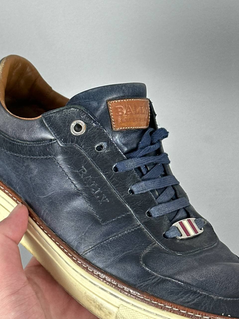 Bally BALLY Blue Leather Sneakers Men’s Shoes Size US 9 Size US 9 / EU 42 - 11 Thumbnail