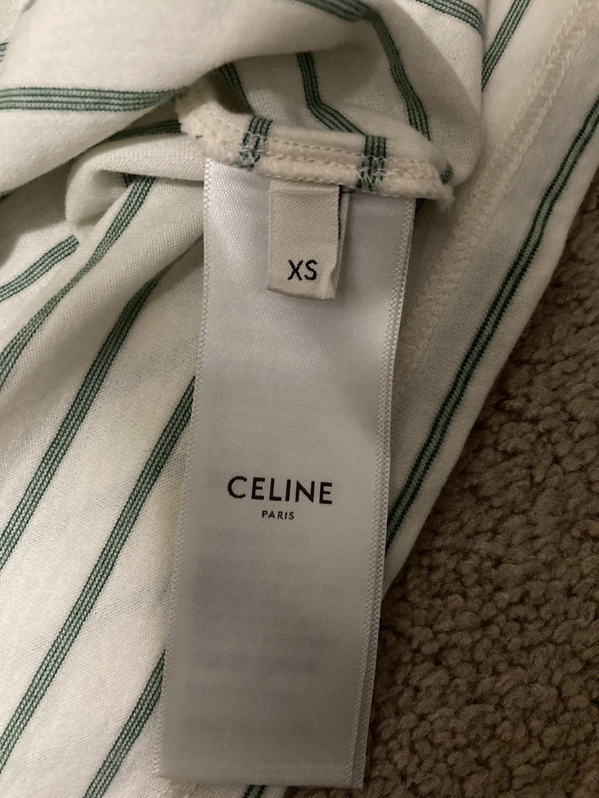 Celine × Hedi Slimane SS20 Celine I Have Nostalgia Never Known Green Striped 2020 Size US XS / EU 42 / 0 - 6 Thumbnail
