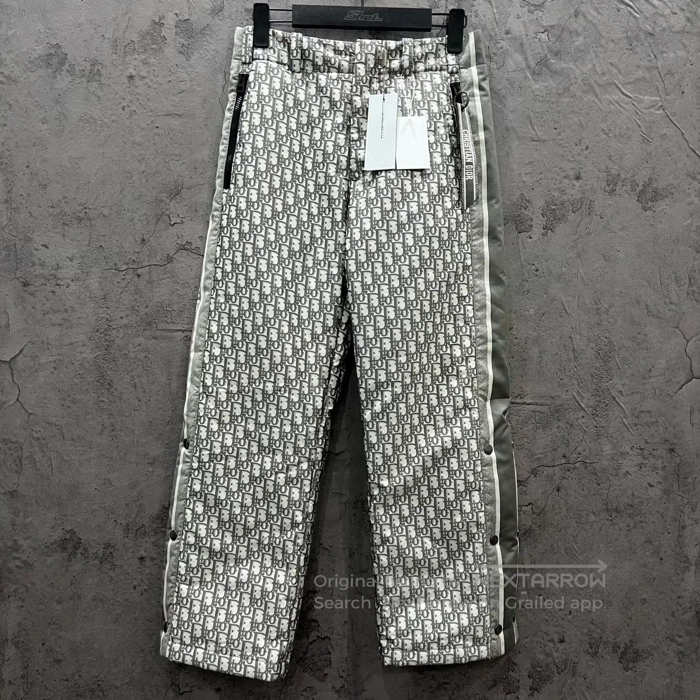Dior Dior Ski Collection Grey All-Over Print Quilted Pants| Size 33" - 1 Thumbnail