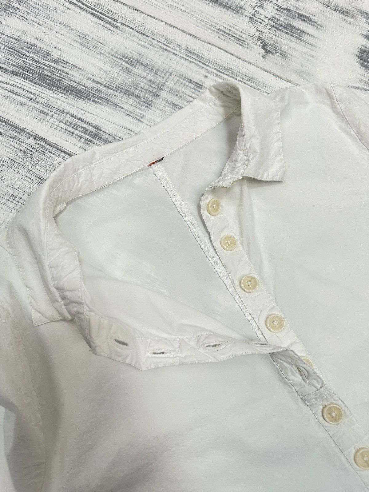 Other Ewa i Walla Avant Garde Raw Hem White Cotton Shirt Blouse Size S / US 4 / IT 40 - 5 Thumbnail