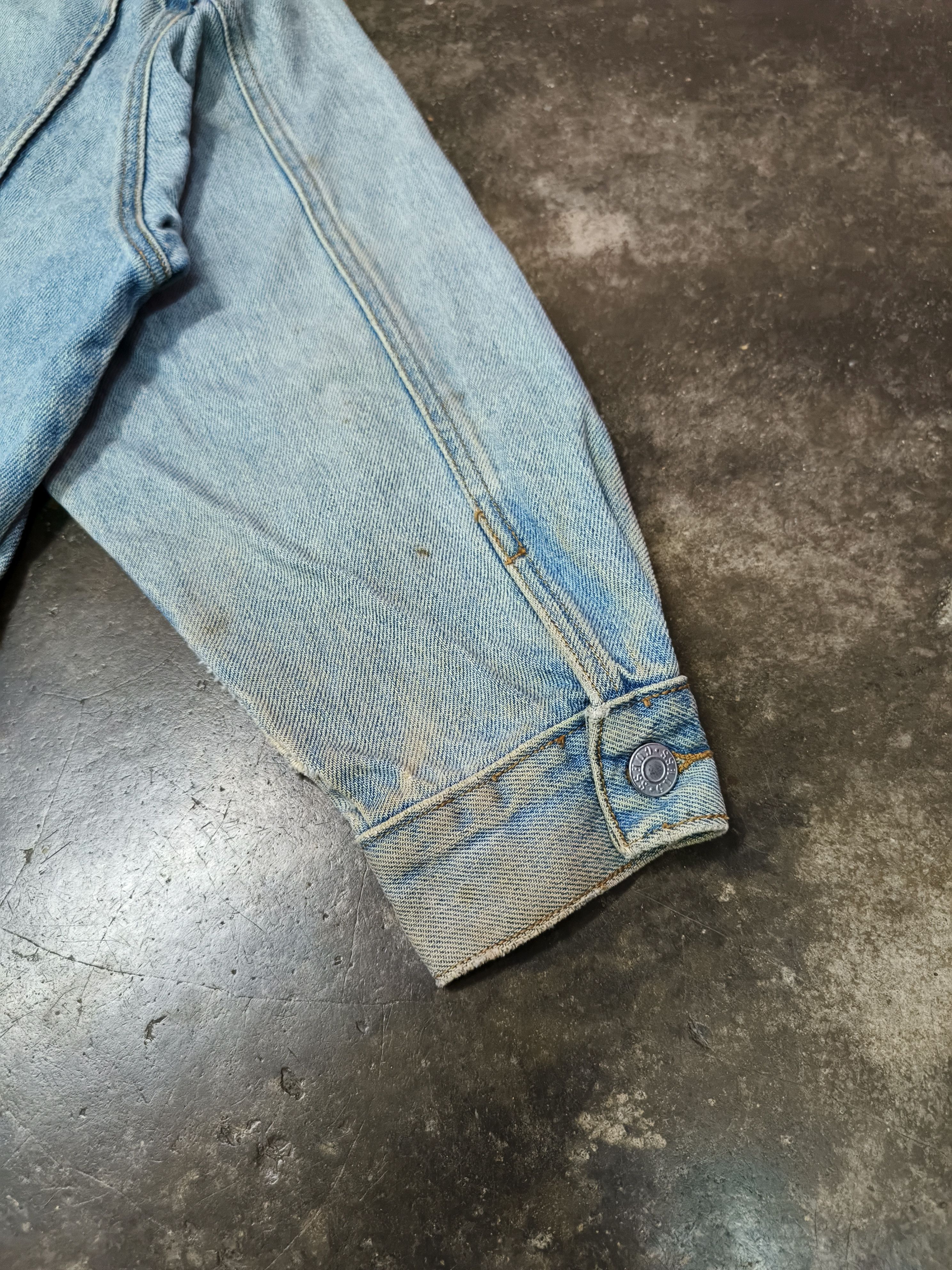 Georges Marciano 80'S Guess Jeans Light Wash Cropped Trucker Jacket Size US M / EU 48-50 / 2 - 7 Thumbnail