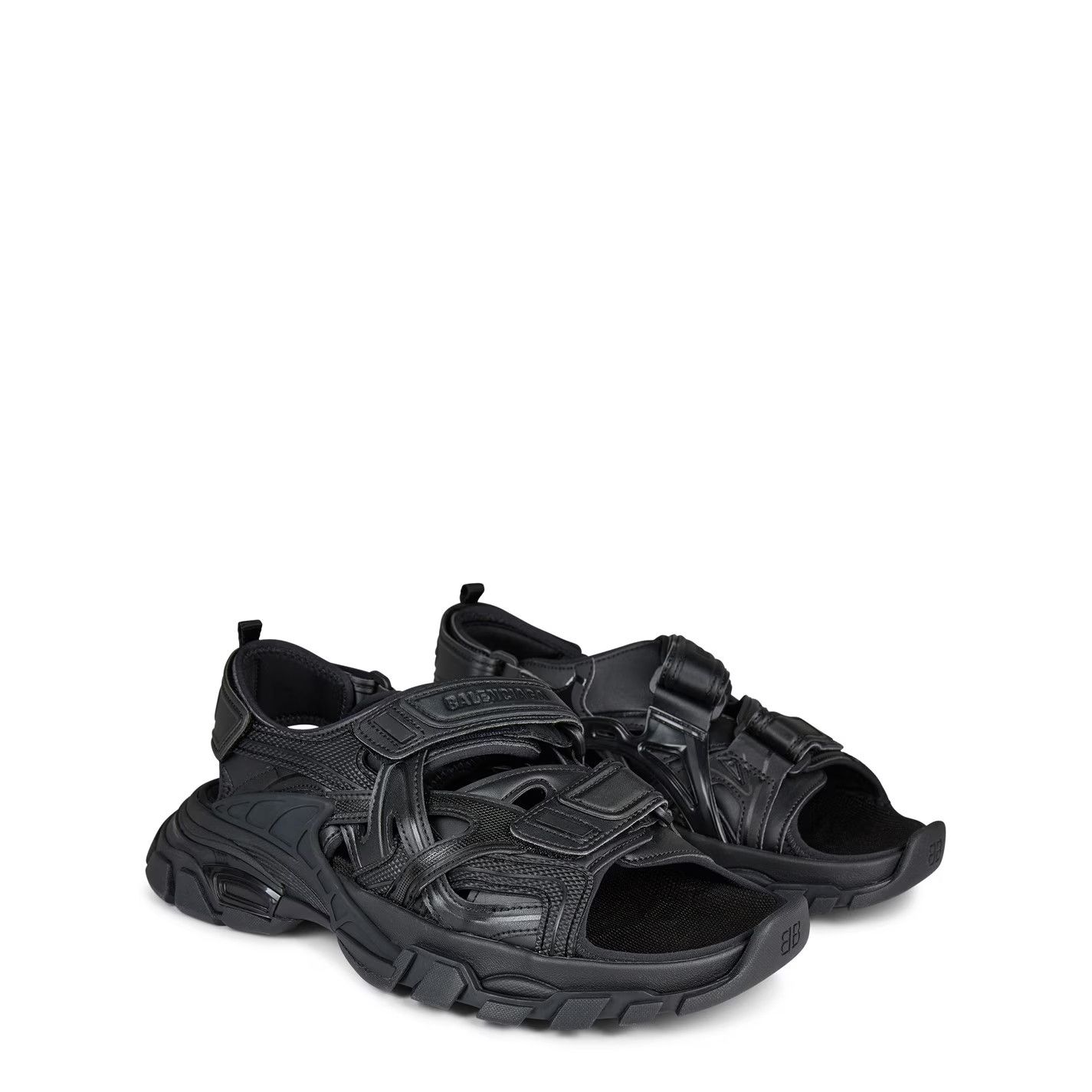 Balenciaga o1g2r1mq0226 Neoprene Rubber Track Sandals In Black Size US 9 / EU 42 - 3 Thumbnail