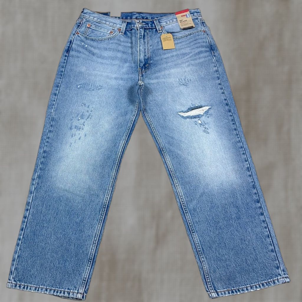Levi's Levis 550 Jeans Men 36x29 Relaxed Fit Baggy Distressed Faded Med Wash 100% Cotto Size US 36 / EU 52 - 1 Thumbnail