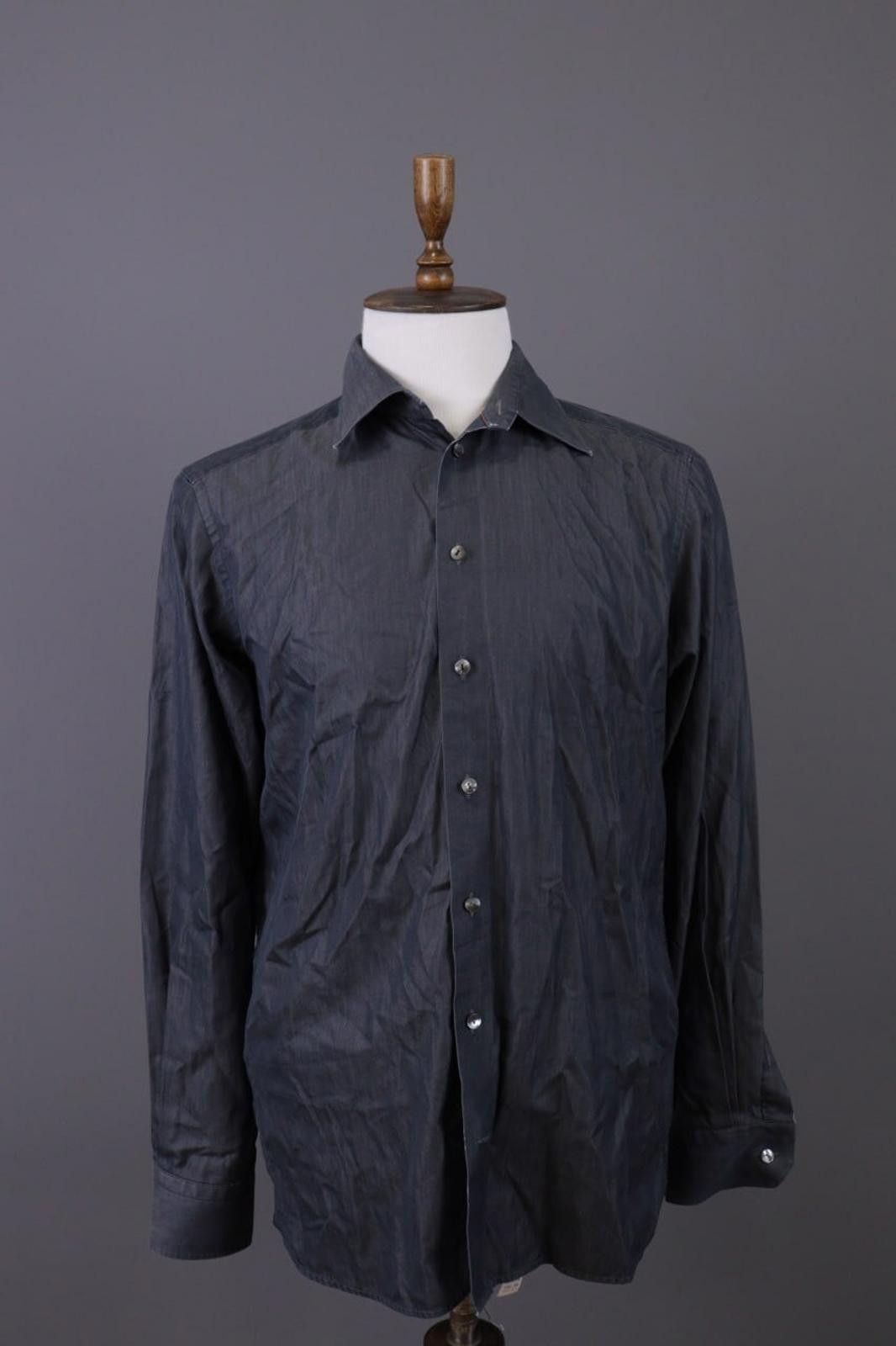 Eton Eton Contemporary Fit Gray Button Down Shirt Size 42 / 16 Size US M / EU 48-50 / 2 - 1 Thumbnail