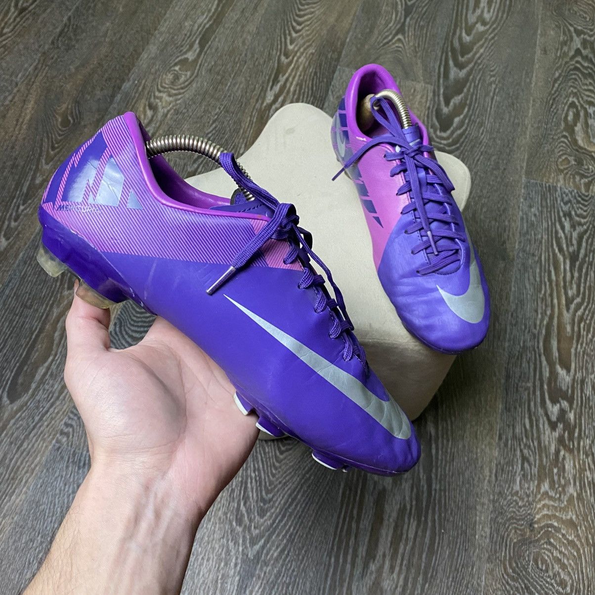 Nike CR7 SCARCE 2011 NIKE MERCURIAL VICTORY II Purple Cleats 42,5 Size US 9 / EU 42 - 1 Thumbnail