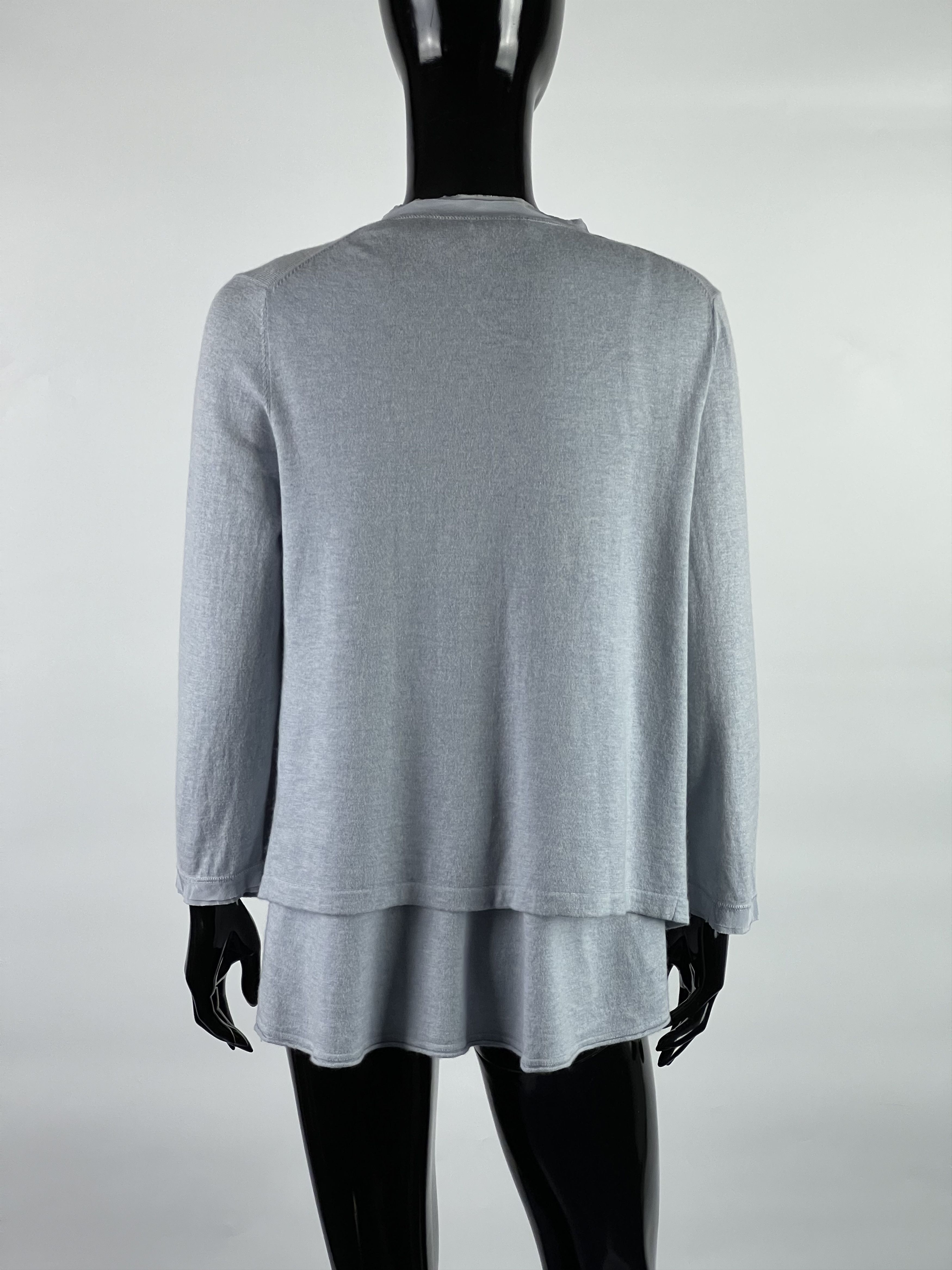 Designer Hemisphere Set Open Cardigan Tank Top Cashmere Silk Size S / US 4 / IT 40 - 3 Thumbnail
