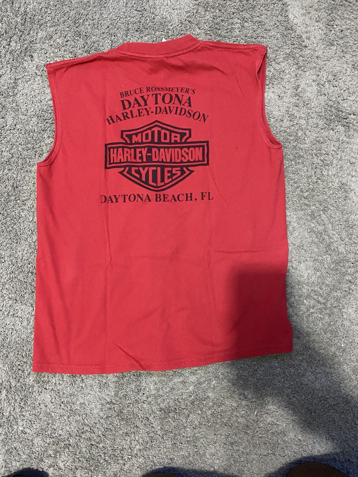 Harley Davidson Red vintage Harley davidson sleevless Size US L / EU 52-54 / 3 - 2 Thumbnail