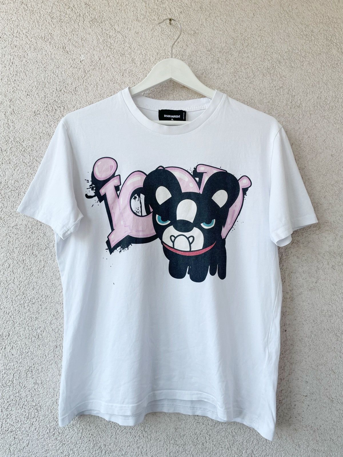Dsquared2 Dsquared2 Dog ICON Big Logo White Men T-Shirt Size L-XL Size US L / EU 52-54 / 3 - 1 Thumbnail