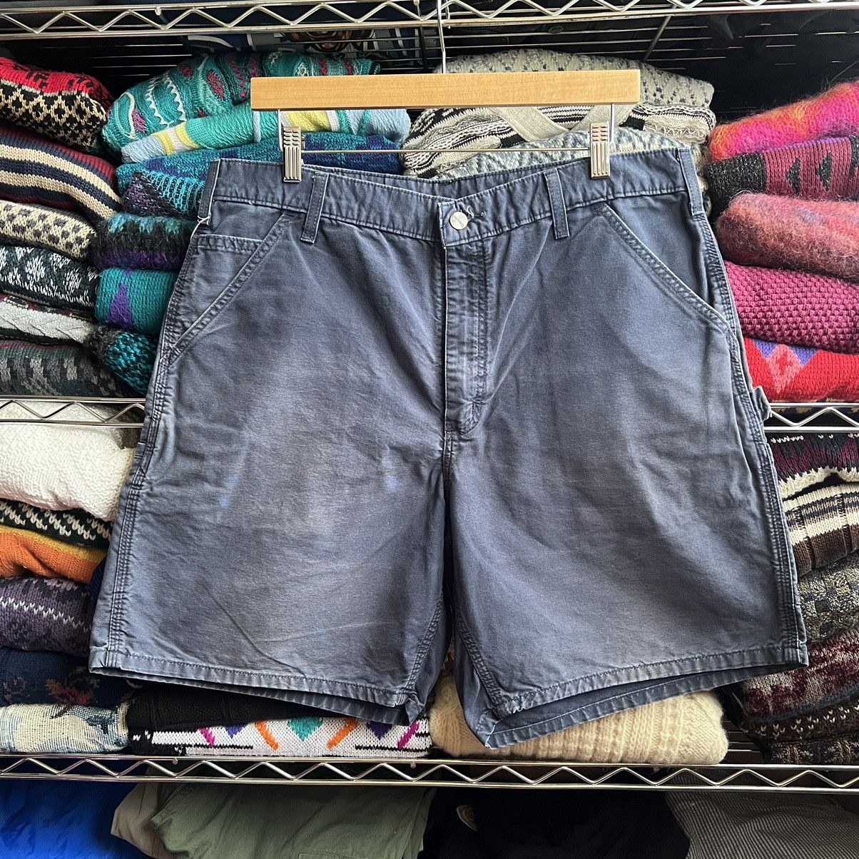 Carhartt × Vintage Carhartt Navy Carpenter Shorts Size US 36 / EU 52 - 3 Thumbnail