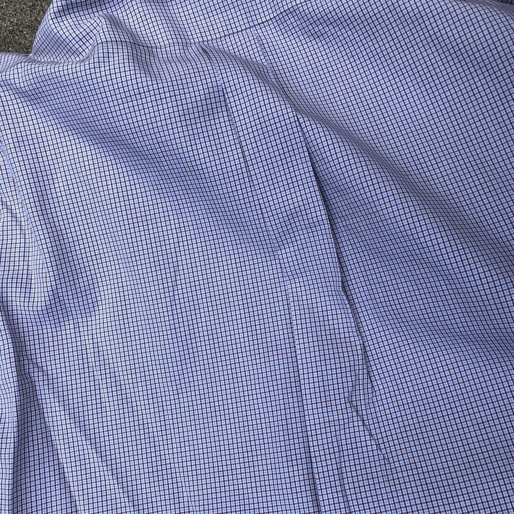 Brooks Brothers BROOKS BROTHERS Button Down Dress Shirt Men's 16.5-35 Purple Supima Cotton Shirt Size 46R - 4 Thumbnail
