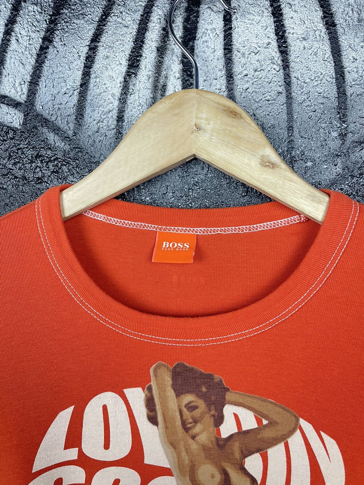 Hugo Boss Hugo Boss Y2K Orange Cotton Lady’s Front Printed Logo T-Shirt Size Large Size L / US 10 / IT 46 - 7 Thumbnail