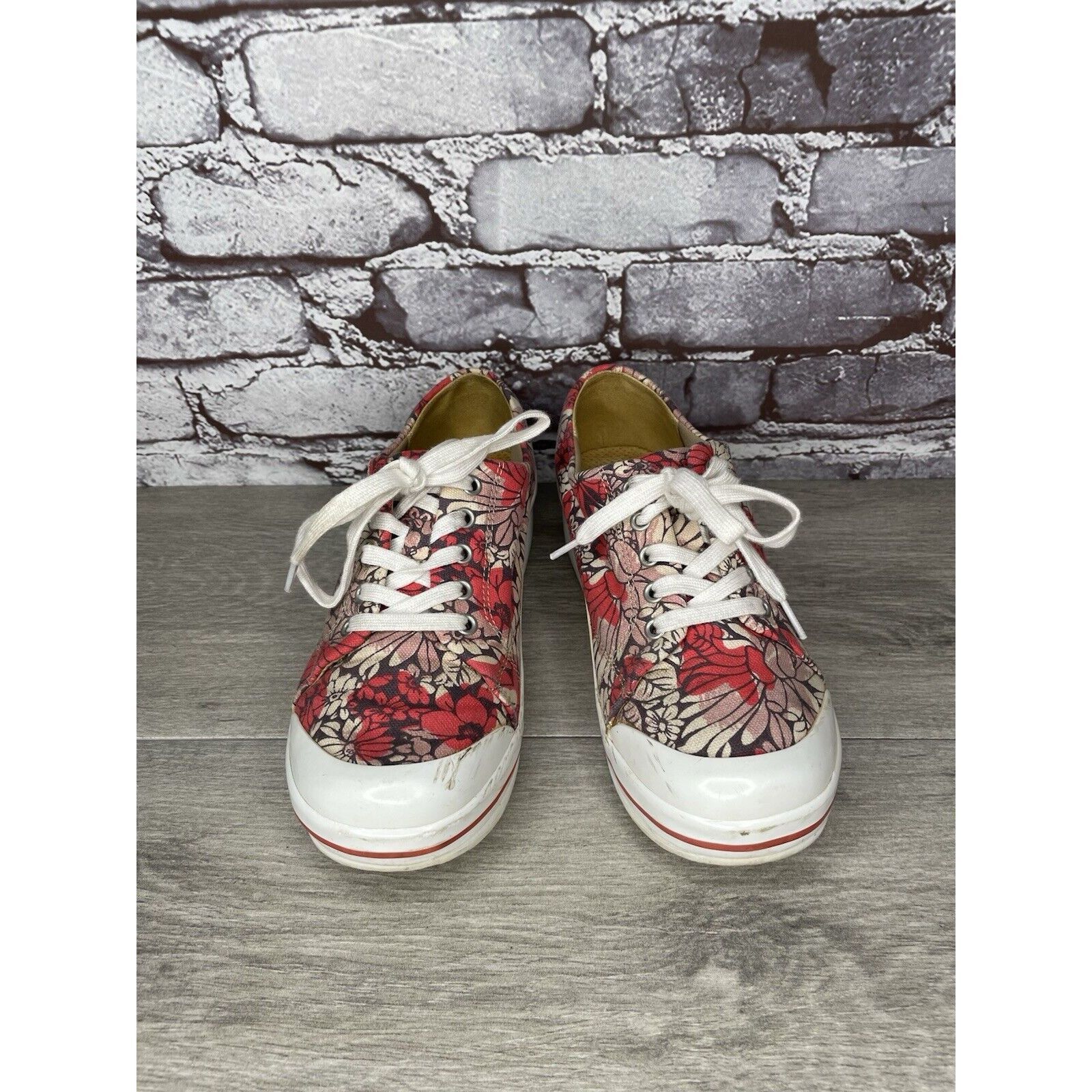 Other Dansko Veda Vegan Red Floral Lace Up Sneaker Clogs Shoes Wom Size US 6.5 / IT 36.5 - 16 Thumbnail