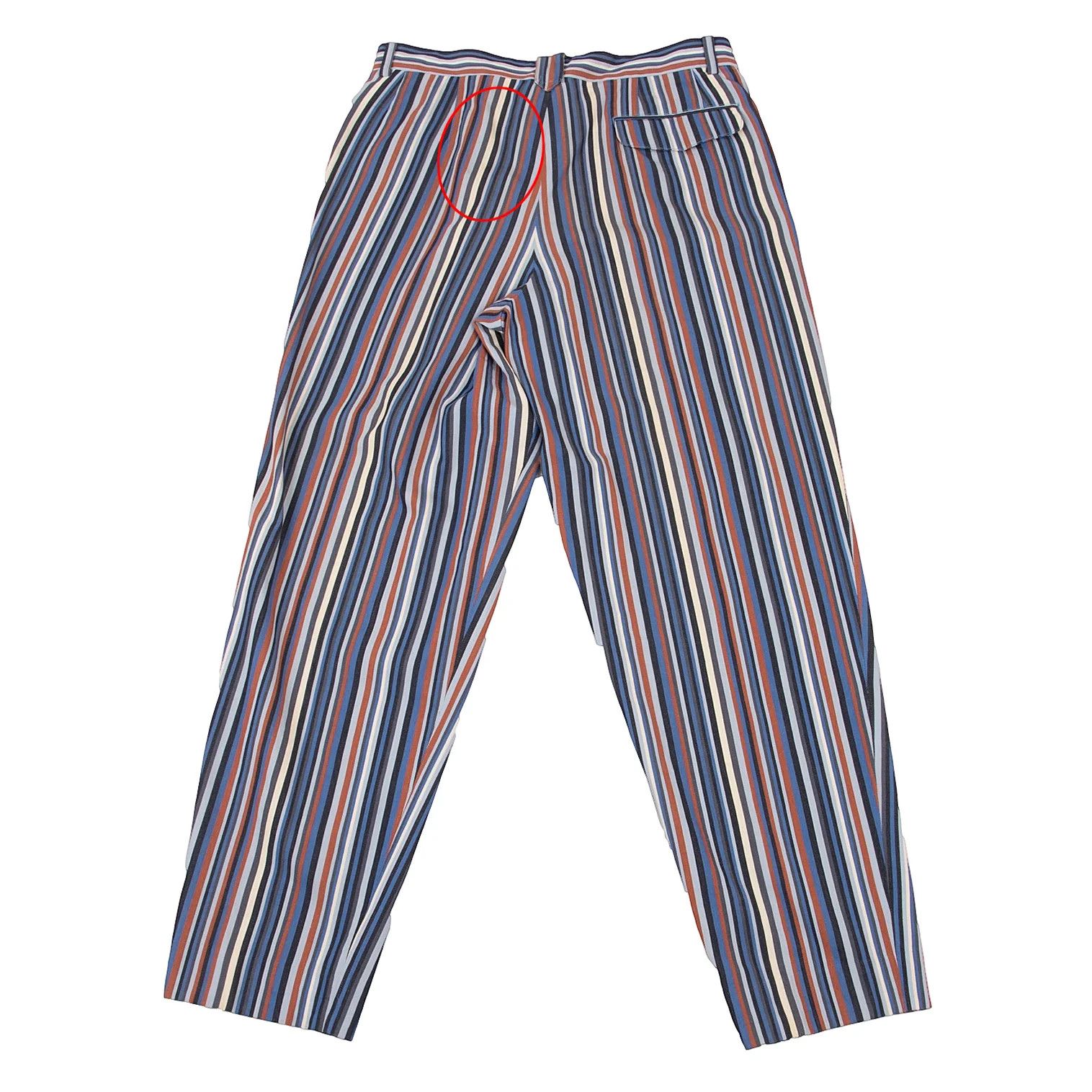 Issey Miyake Cotton Stripe Pants in Blue Multi, Size L Size US 38 / EU 54 - 12 Thumbnail