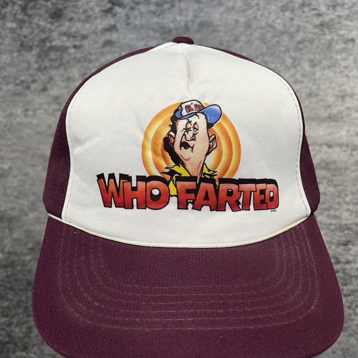 Vintage Vintage 90s 'Who Farted' Funny Humor Trucker Hat Snapback Size ONE SIZE - 2 Thumbnail