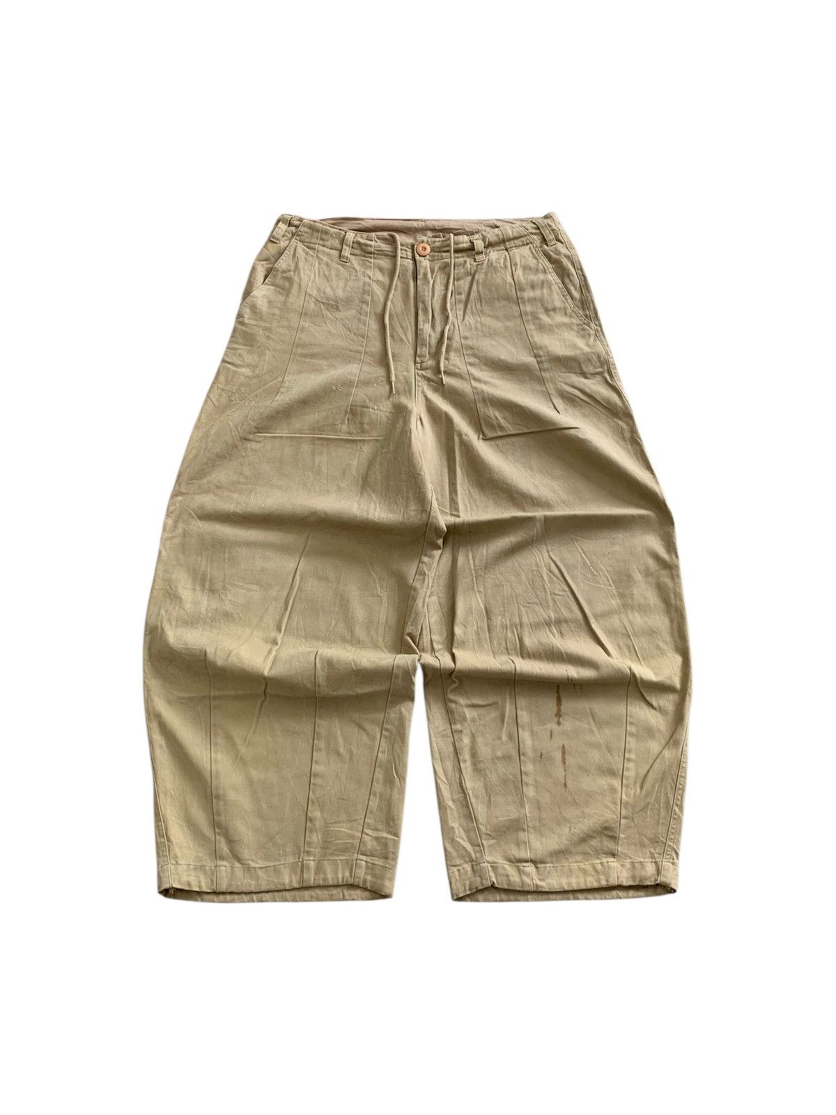 Yohji Yamamoto Travel Life & Comfort Heavyweight Twill Wide Balloon Pants Size US 34 / EU 50 - 1 Thumbnail