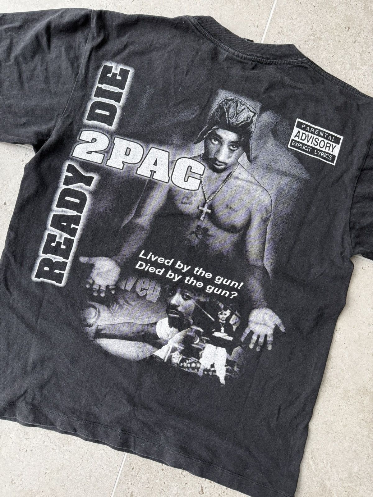Rap Tees Vintage Tupac Rap Tee 2005 Ready 2 Die Black Hip Hop T-Shirt Size US M / EU 48-50 / 2 - 4 Thumbnail