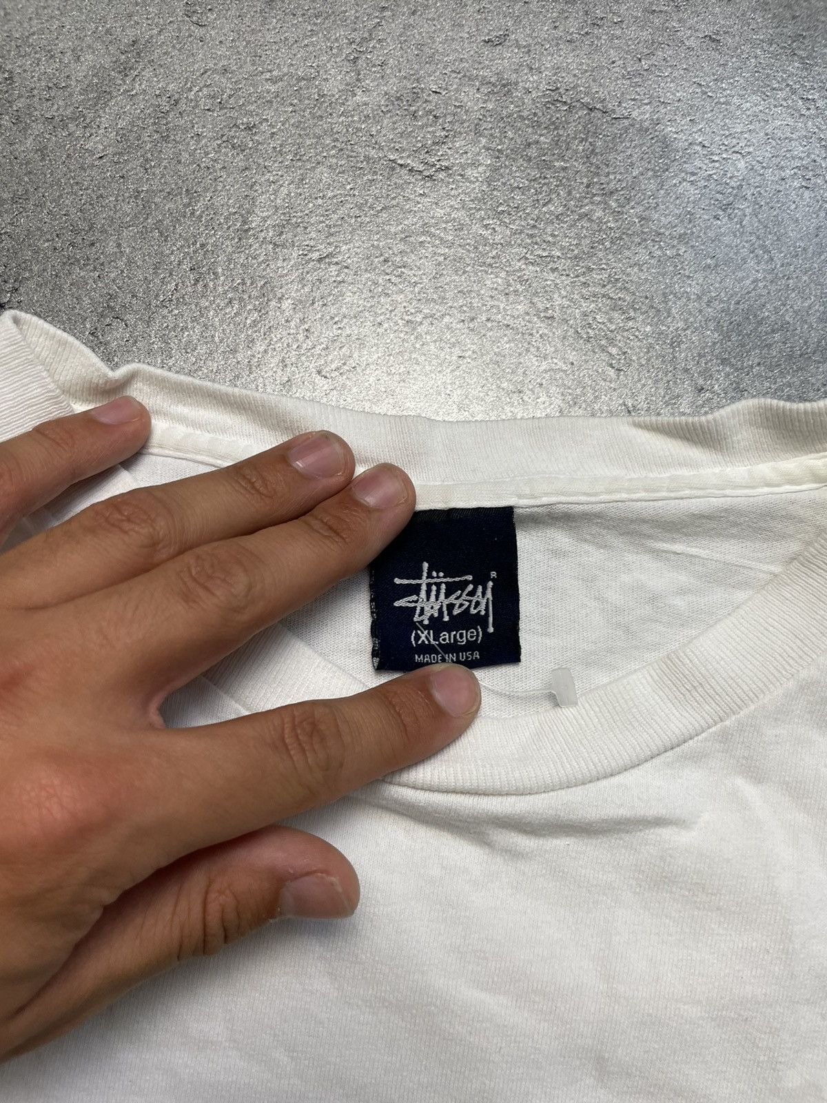 Japanese Brand × Stussy × Vintage Stussy white logo tee vintage retro single stitch oversize Size US XL / EU 56 / 4 - 2 Thumbnail