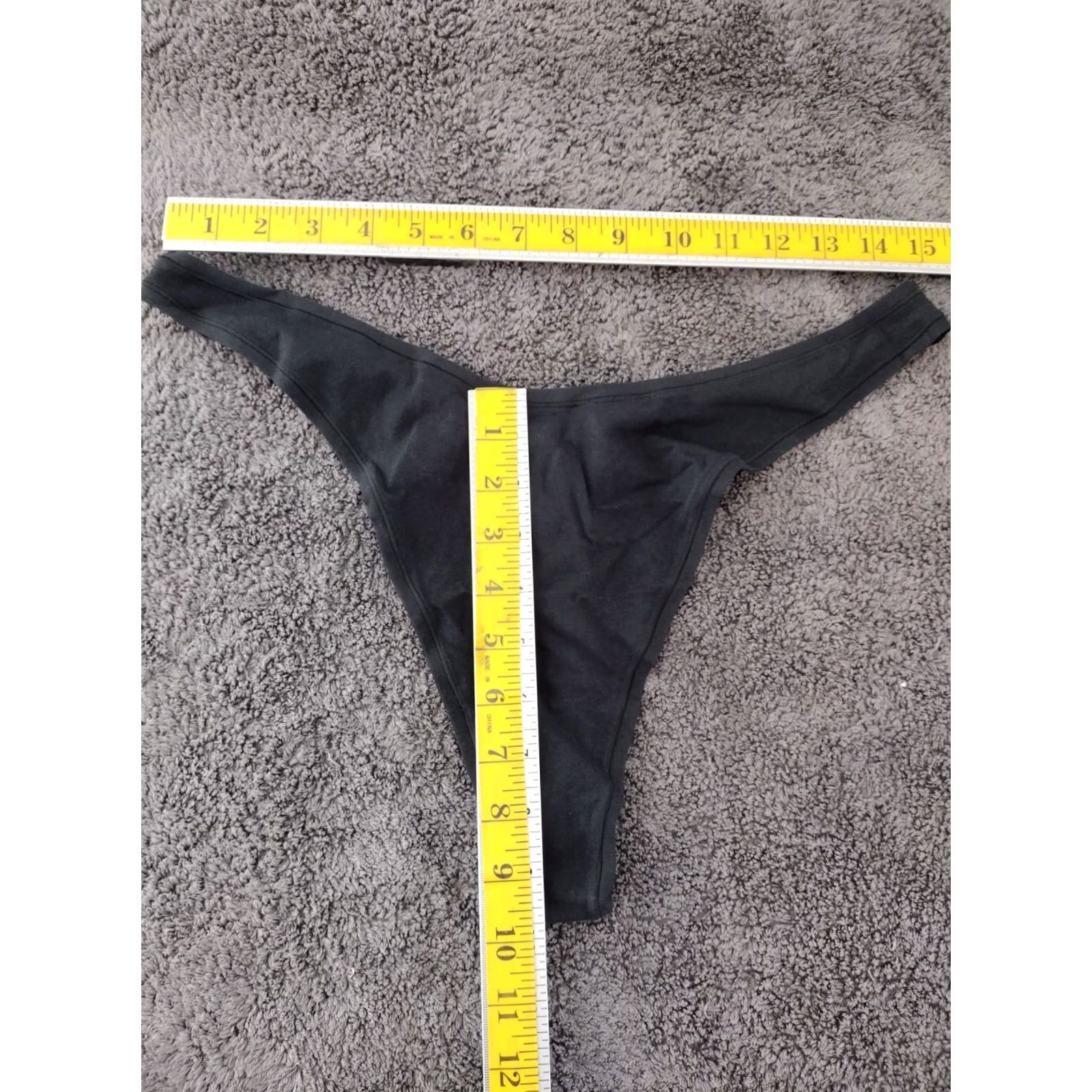 SKIMS Skims Panties Thong 4X Women Soot Cotton Jersey Dipped Vshape Low Rise Size XXL / US 16-18 / IT 52-54 - 4 Thumbnail
