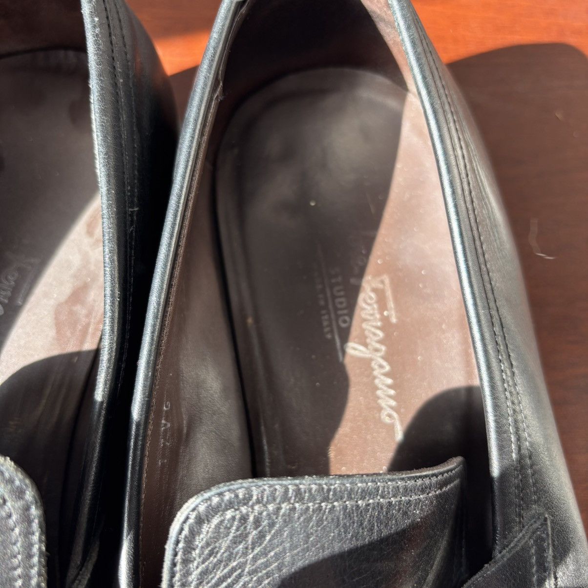 Salvatore Ferragamo $175 Salvatore Ferragamo Pasquale Loafers W/ Silver Horsebit Size US 11 / EU 44 - 6 Thumbnail