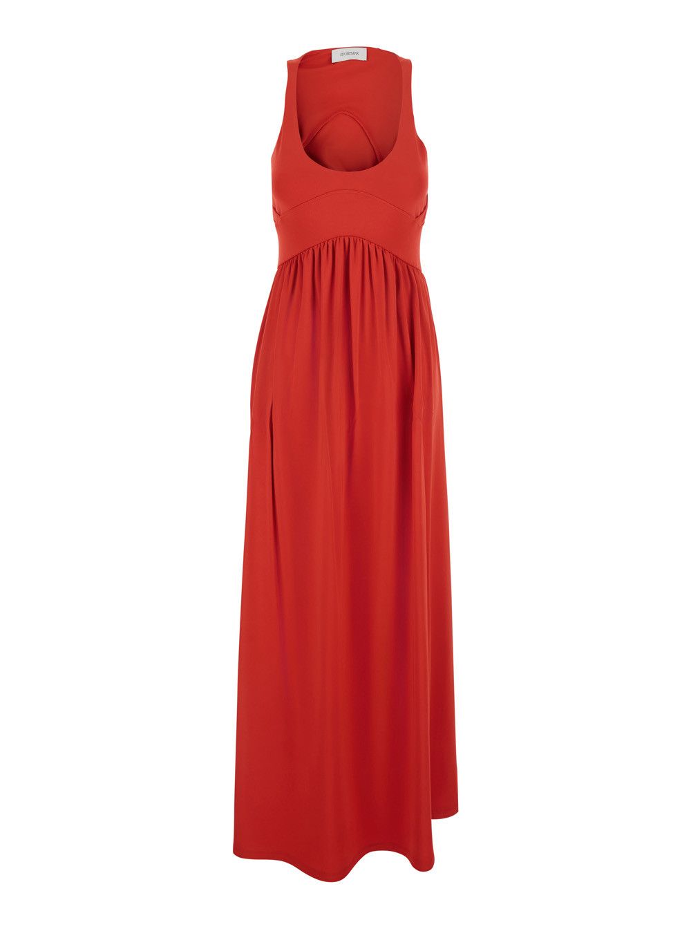 Sportmax Red Dress 'SPXPANINO' with V-Neck and Short Sleeves in Viscose for Women Size S / US 4 / IT 40 - 1 Thumbnail