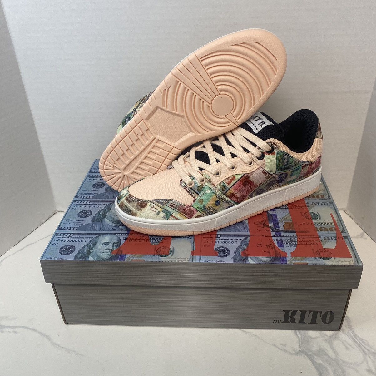 image of Kito Wares Root Of All Evil Dunk Low Style Mens Size 8 New R Shoes in Pink