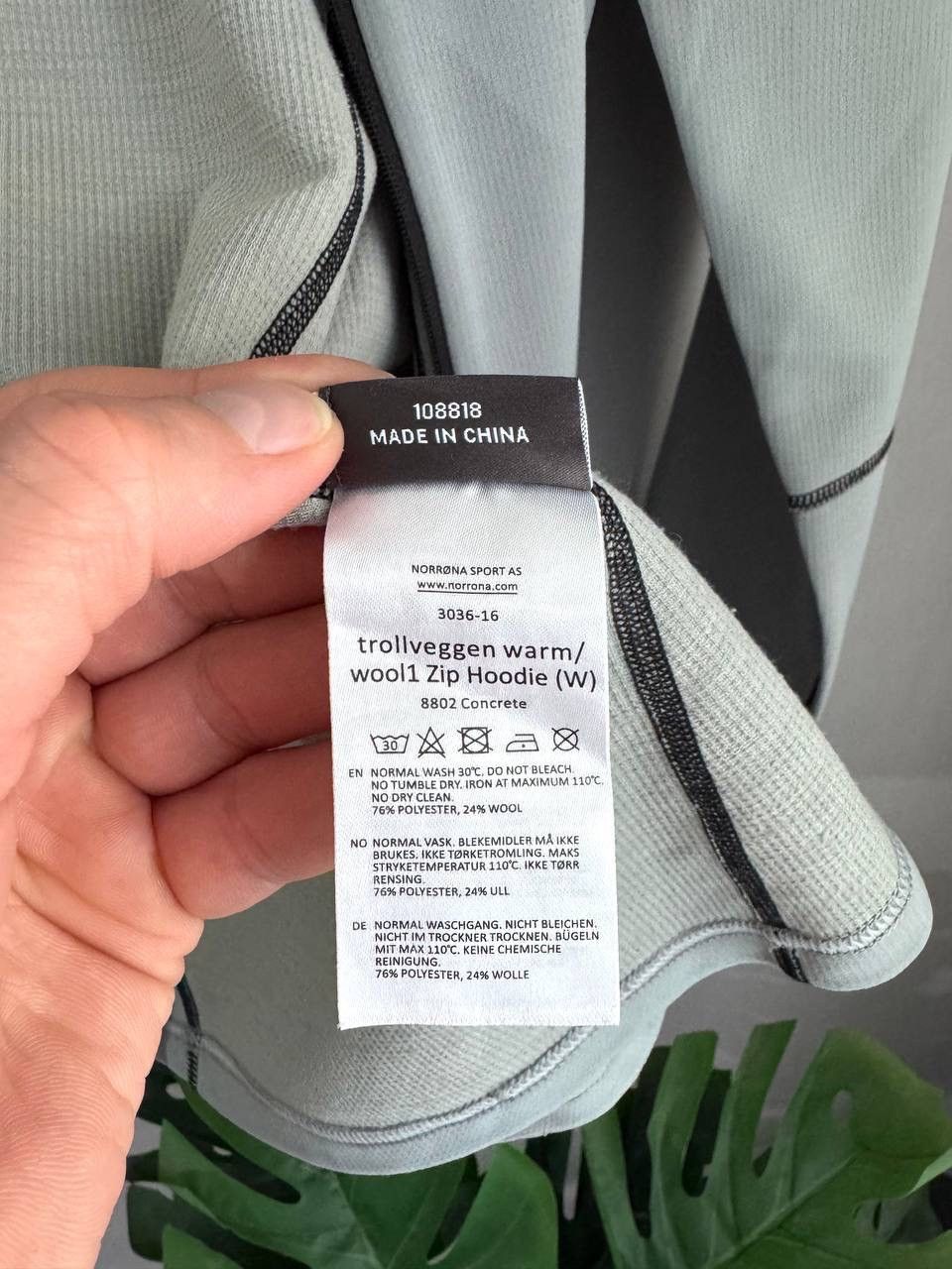 Norrona Norrona Trollveggen Warm Wool1 Women's Grey Zip Hoodie, M Size M / US 6-8 / IT 42-44 - 11 Thumbnail