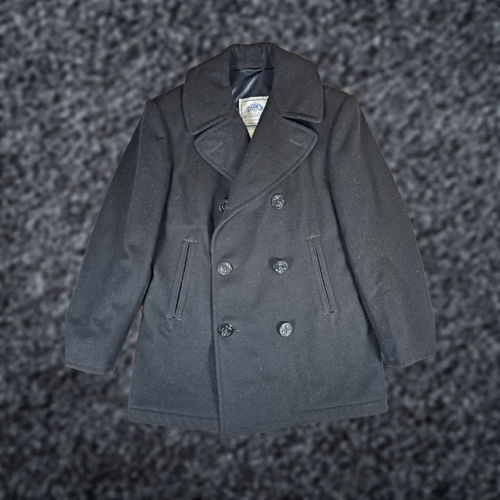 Vintage VINTAGE DSCP Quarterdeck Collection Classic US Navy Wool PeaCoat Mens 36S Black Size US XXS / EU 40 - 1 Thumbnail