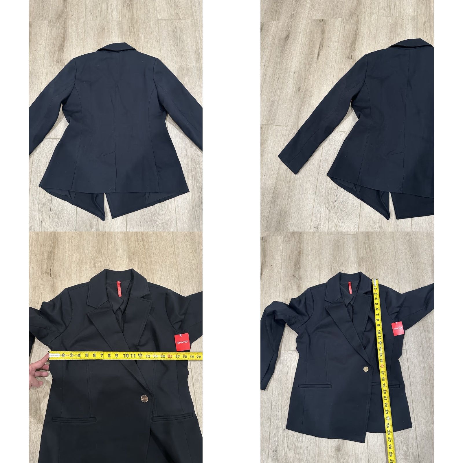 Spanx NWT Spanx Tailored Perfect Asymmetrical Blazer Classic Dark Black Size L Size L / US 10 / IT 46 - 9 Thumbnail