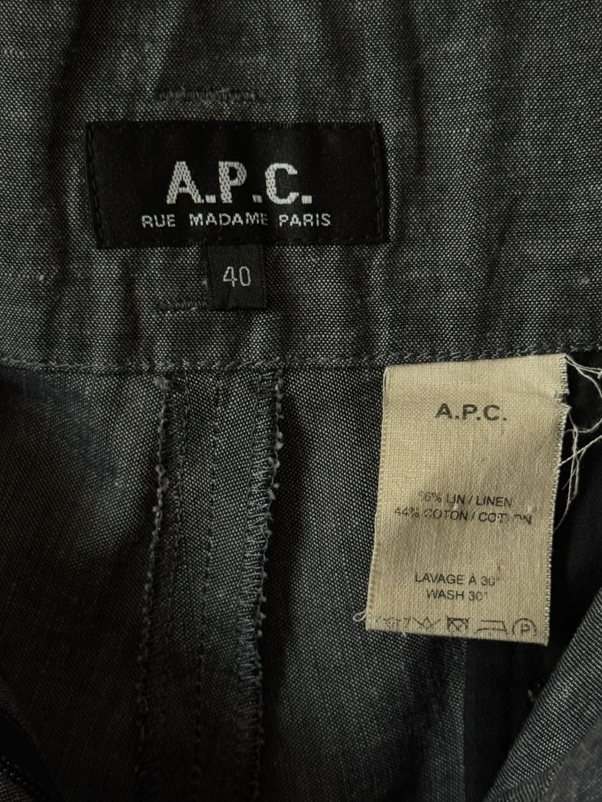 A.P.C. APC Linen Straight-Leg Slacks Size US 32 / EU 48 - 3 Thumbnail