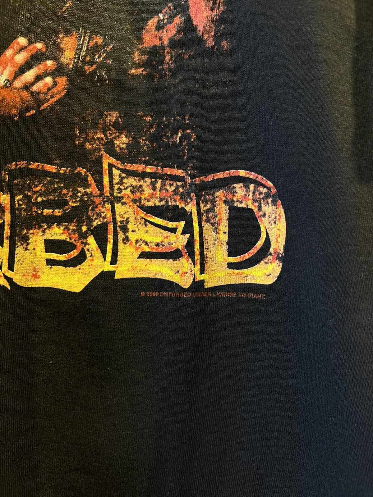 Band Tees × Giant × Vintage 2000 Disturbed T-shirt Size US XL / EU 56 / 4 - 3 Thumbnail