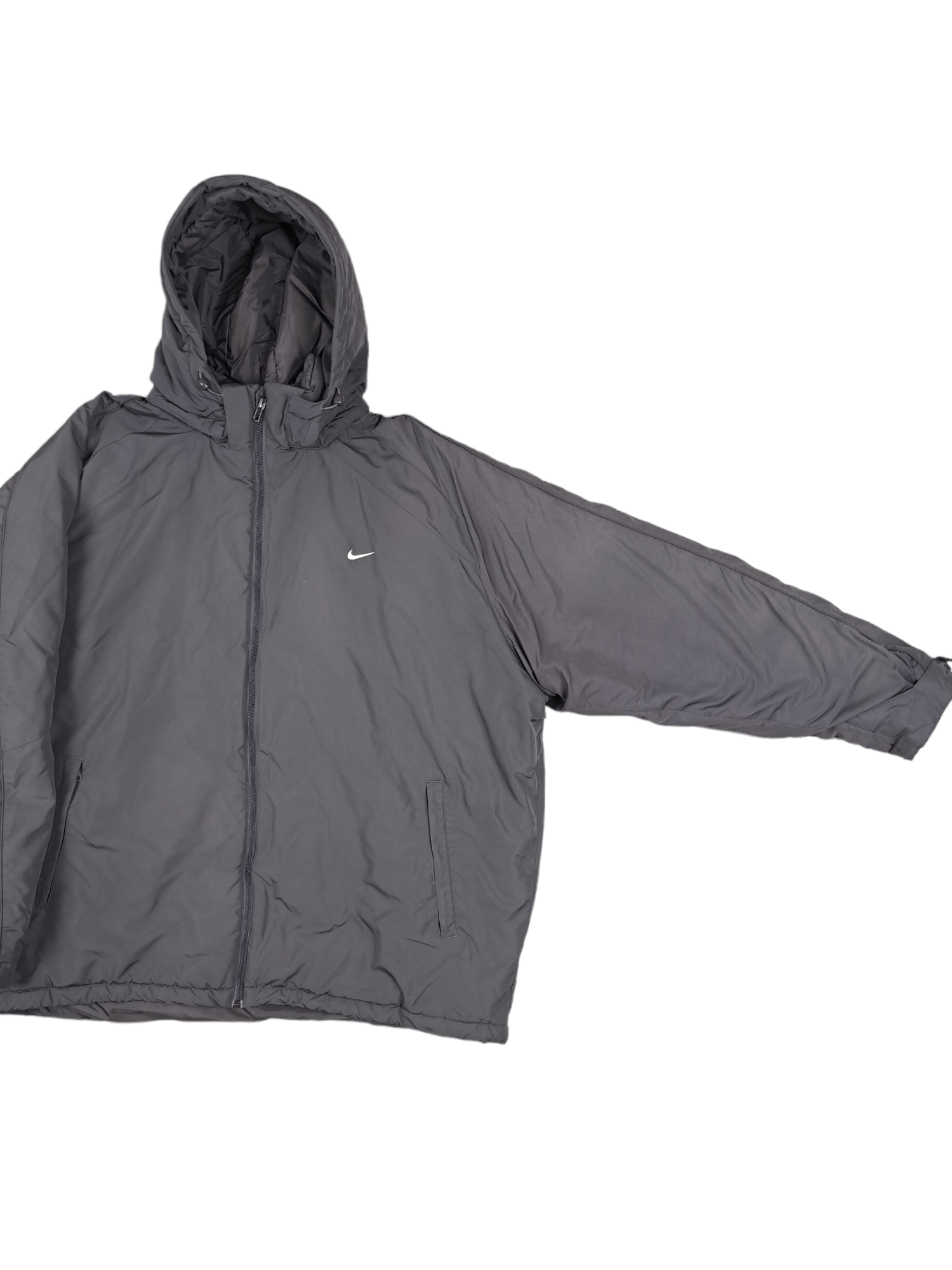 Nike × Vintage 💎 00's Y2K Vintage Nike Grey Puffer Winter Jacket Bomber Size US XXL / EU 58 / 5 - 3 Thumbnail