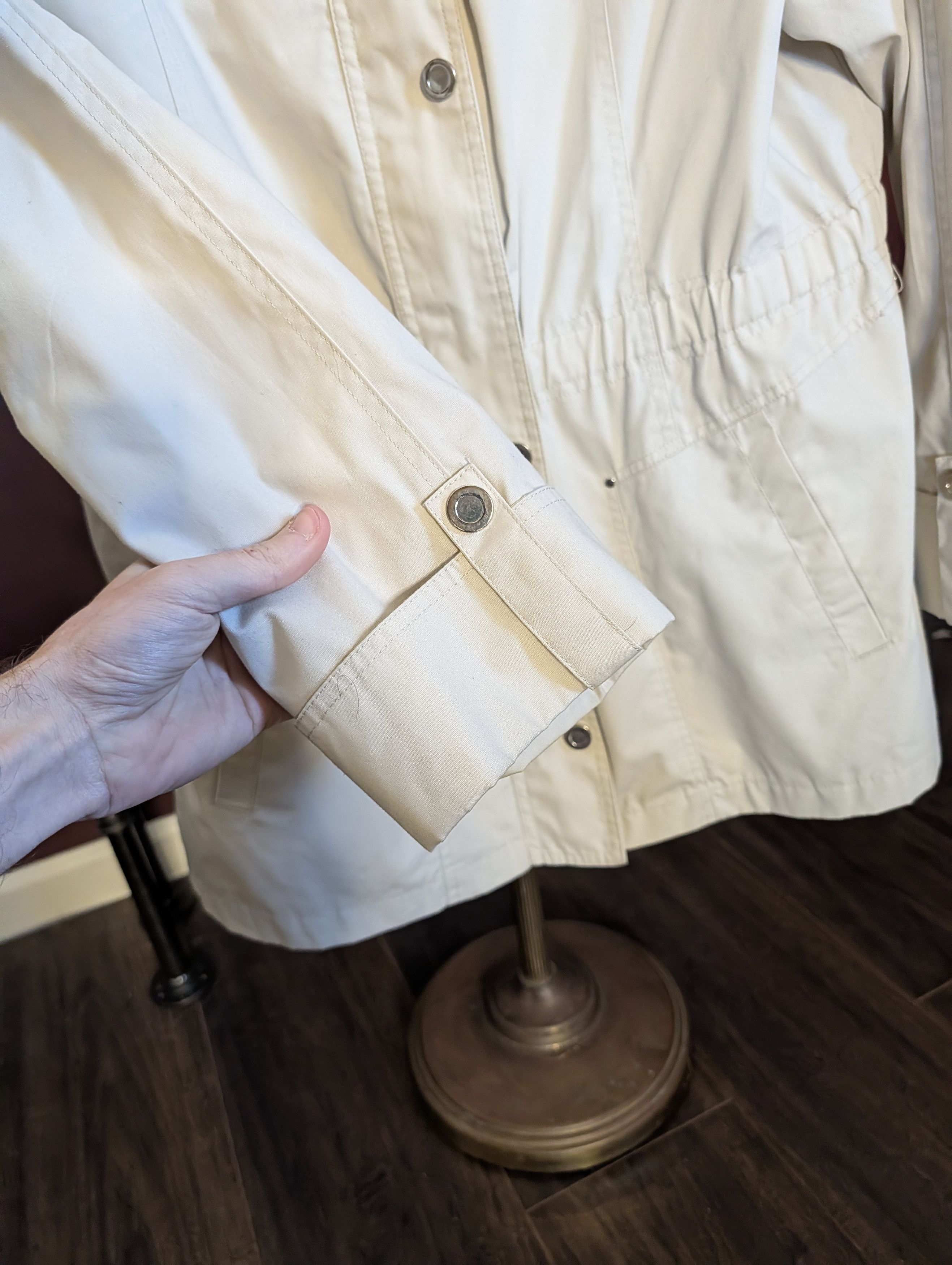 Mackintosh Iconic khaki zip-up snap button removable hood coat Size XL / US 12-14 / IT 48-50 - 8 Thumbnail