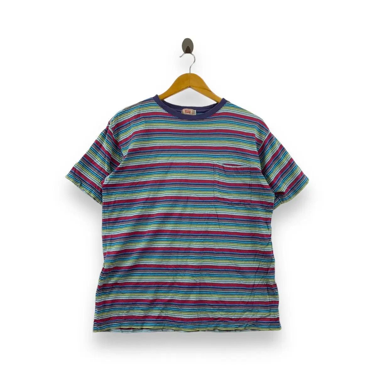 Levi's Vintage 90’ LEVI’S STRAUSS USA Striped Ringer Pocket Tee Size US M / EU 48-50 / 2 - 1 Thumbnail