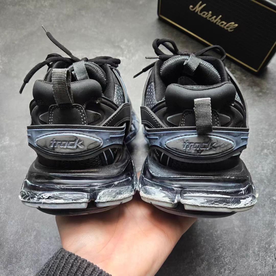Balenciaga BALENCIAGA TRACK Distressed Black 41 2x Worn LN Box Size US 8 / EU 41 - 3 Thumbnail